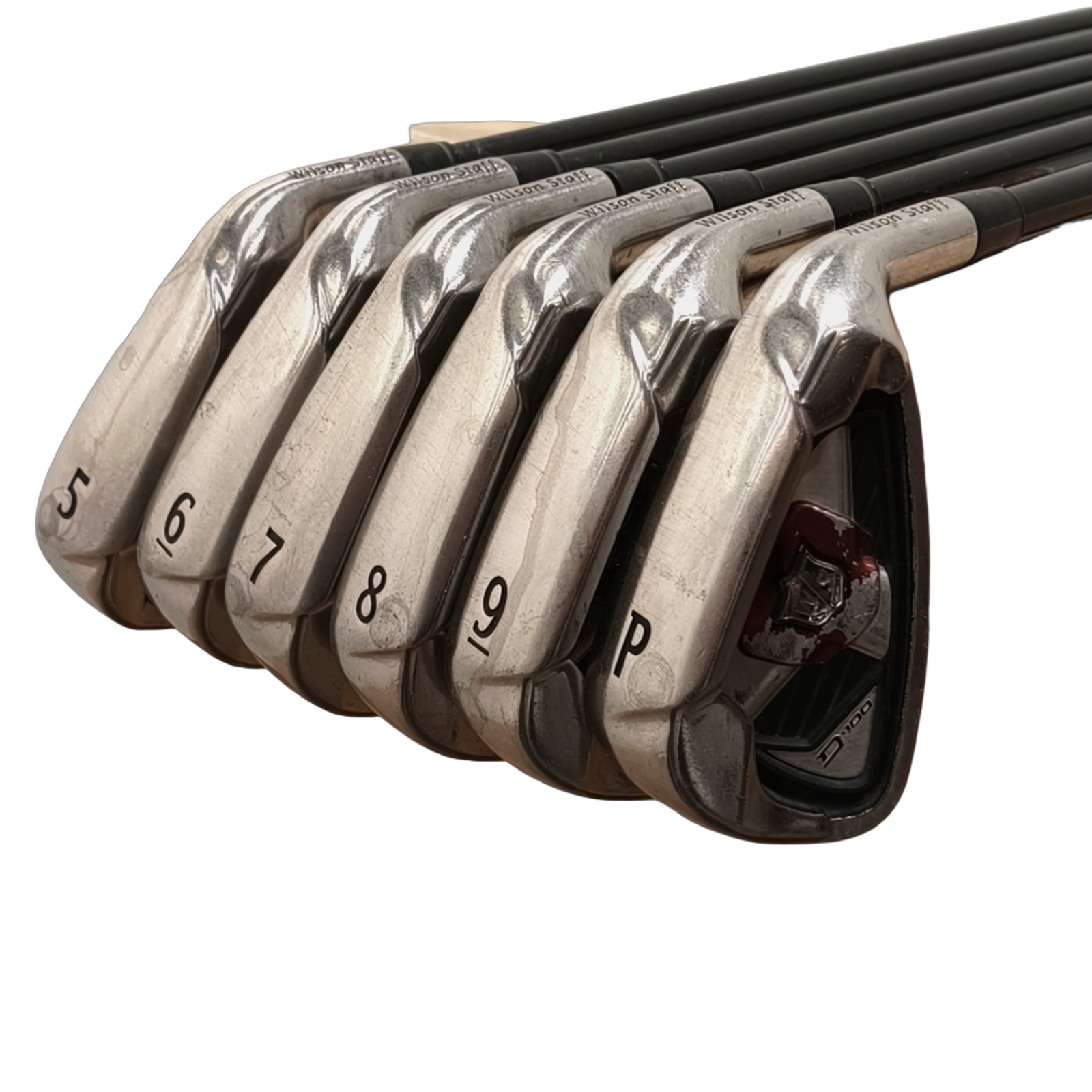 Wilson Staff D100 Jernsæt / 5-PW / Flex Regular / Grafit [model:birefnet-general] [bg:handrolled]