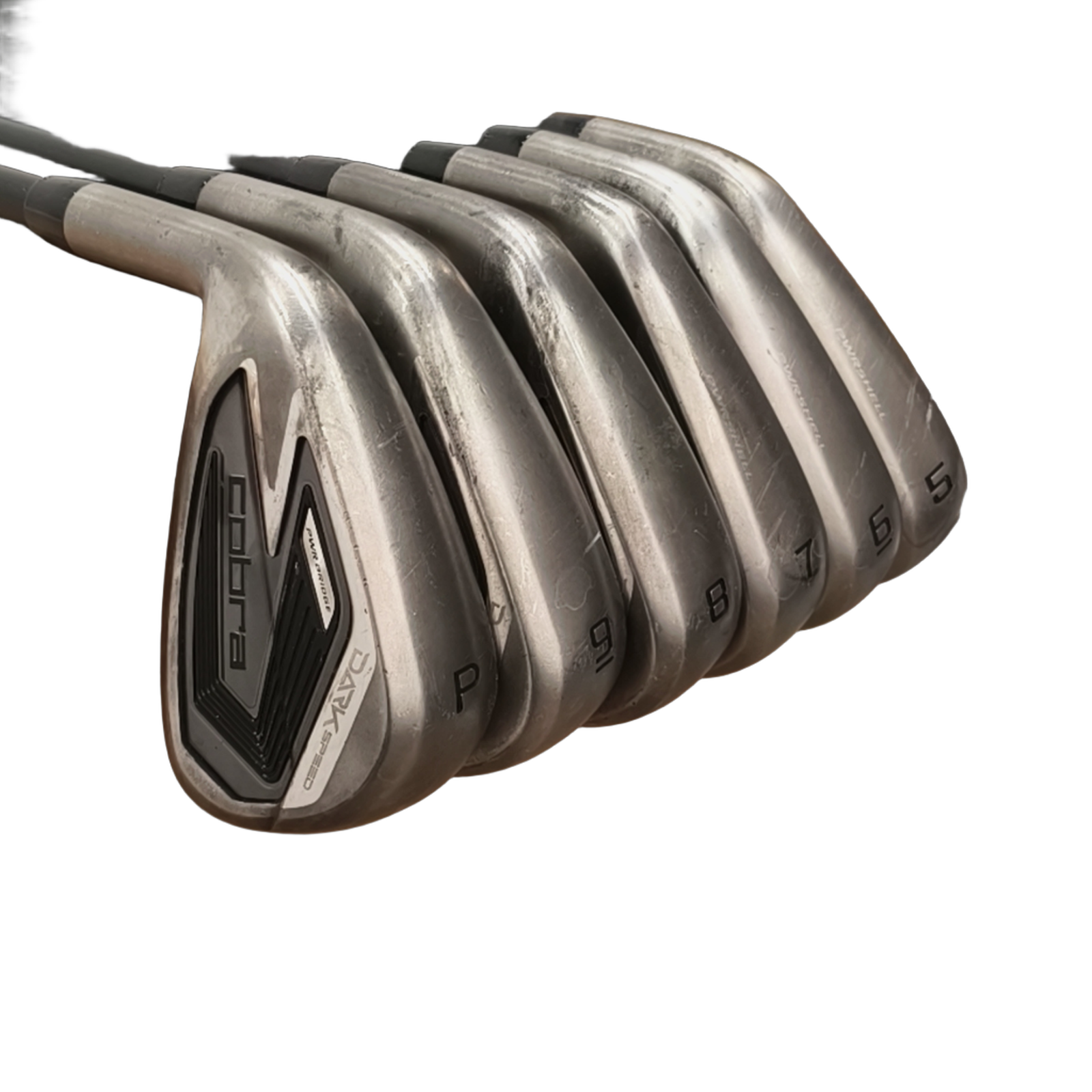 Venstre Cobra Darkspeed Jernsæt / 5-PW / Flex Regular / Grafit [model:birefnet-general] [bg:handrolled]