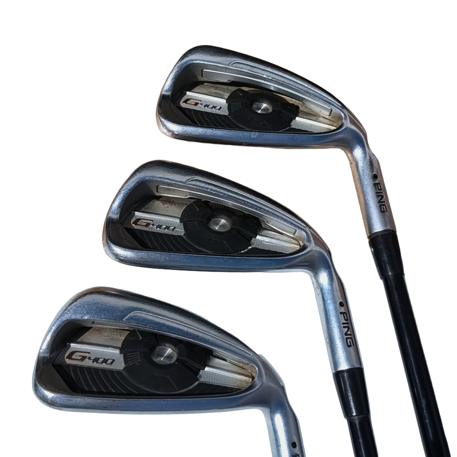 PING G400 Eisenset / 5-PW+GW+SW / Flex Regular / Graphit [model:birefnet-general] [bg:handrolled]