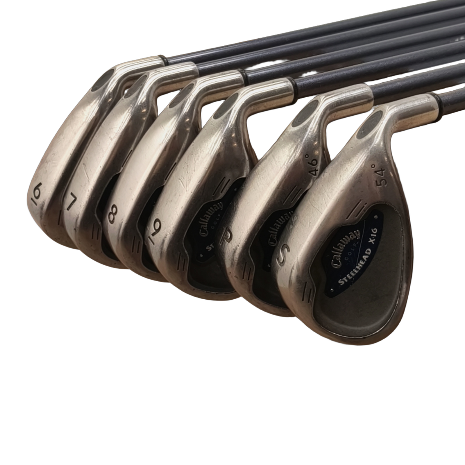Venstre Callaway Steelhead X-16 Jernsæt / 6-PW+SW / Flex A-flex / Grafit [model:birefnet-general] [bg:handrolled]