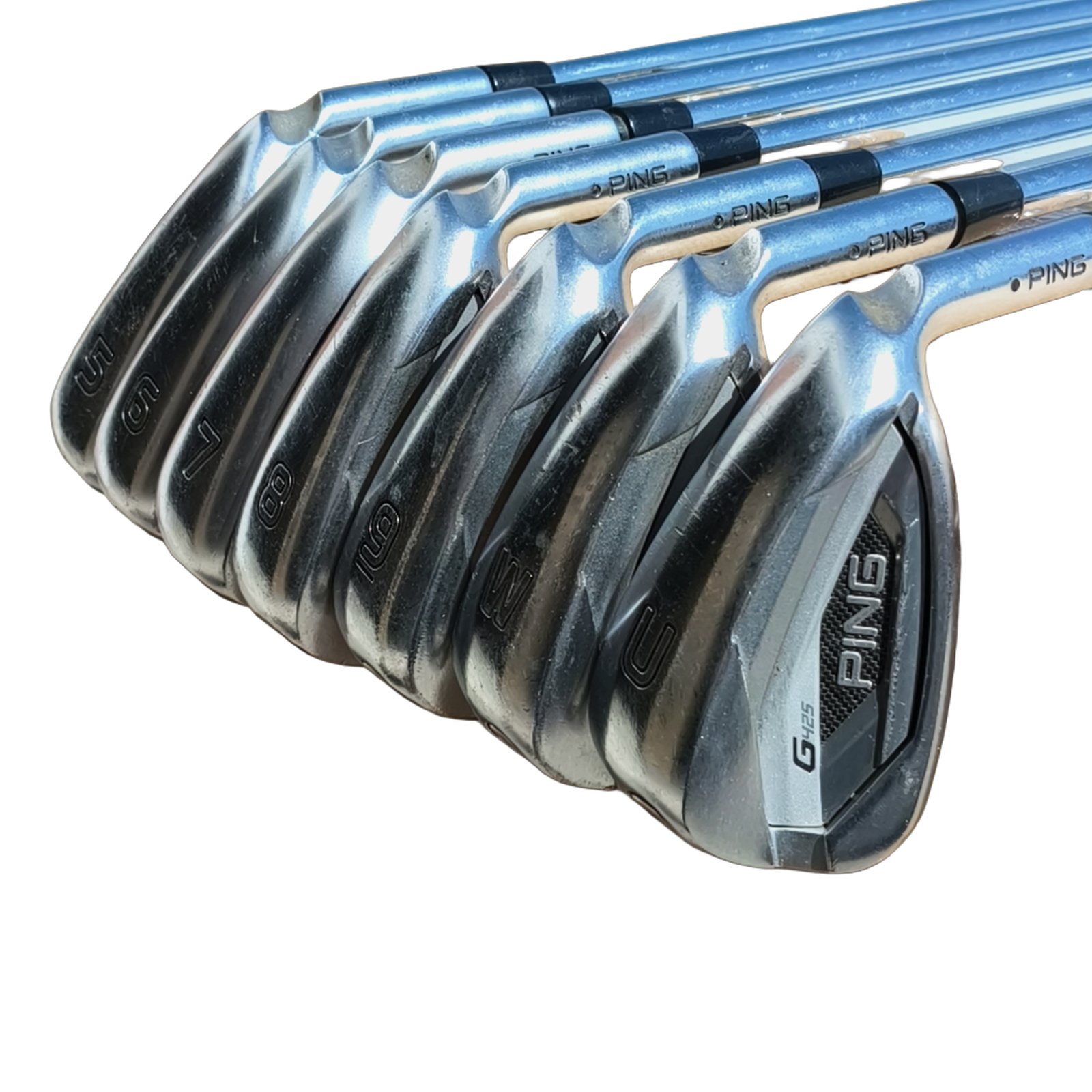 PING G425 Eisenset / 5-PW+UW / Flex A-flex / Stahl [model:birefnet-general] [bg:handrolled]