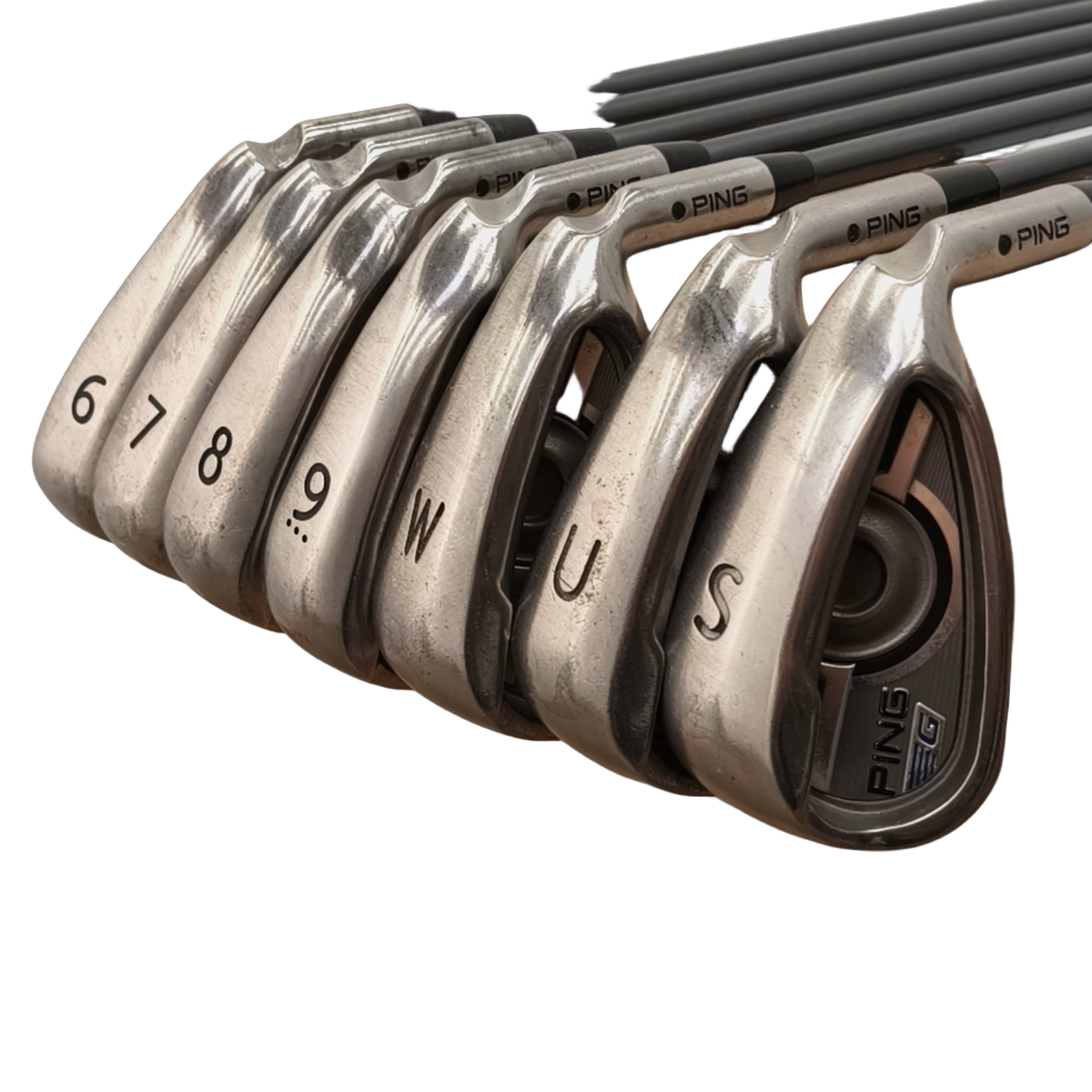 PING G Jernsæt / 6-PW+GW+SW / Flex A-flex / Grafit [model:birefnet-general] [bg:handrolled]