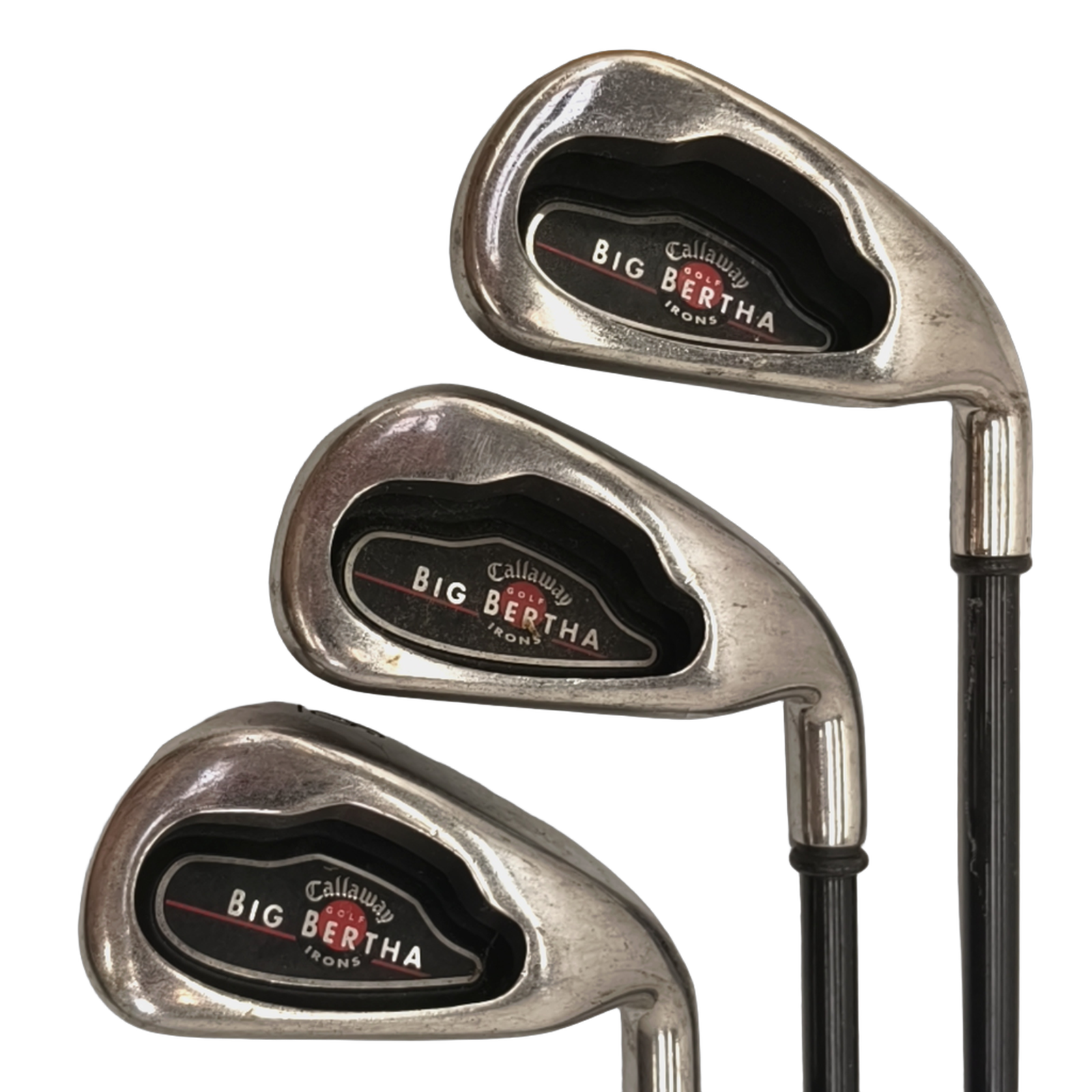 Callaway Big Bertha 2004 Jernsæt / 4-PW+SW / Flex A-flex / Grafit [model:birefnet-general] [bg:handrolled]