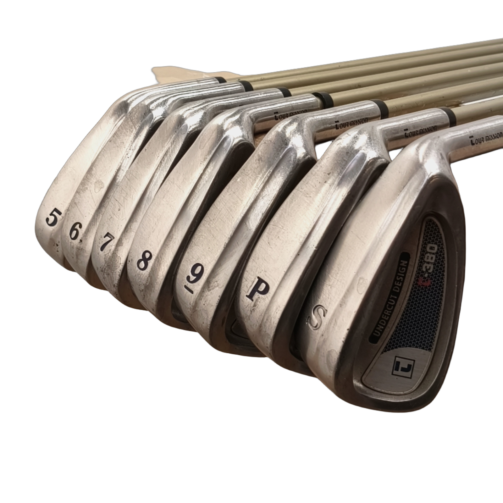 Tour T-380 Jernsæt / 5-PW+SW / Flex Ladies / Grafit [model:birefnet-general] [bg:handrolled]