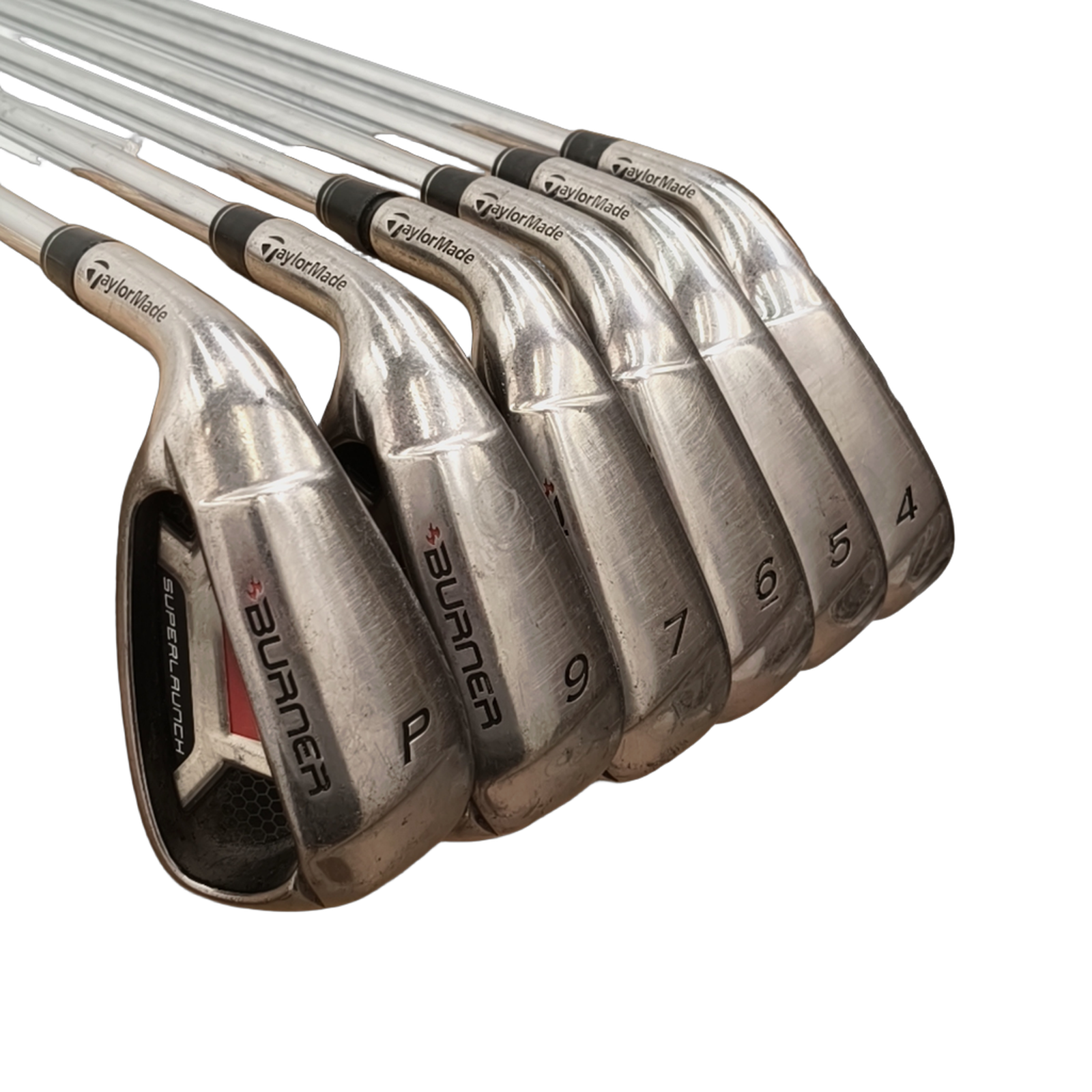 Venstre TaylorMade Burner Superlaunch Jernsæt / 4-PW / Flex Regular / Stål [model:birefnet-general] [bg:handrolled]