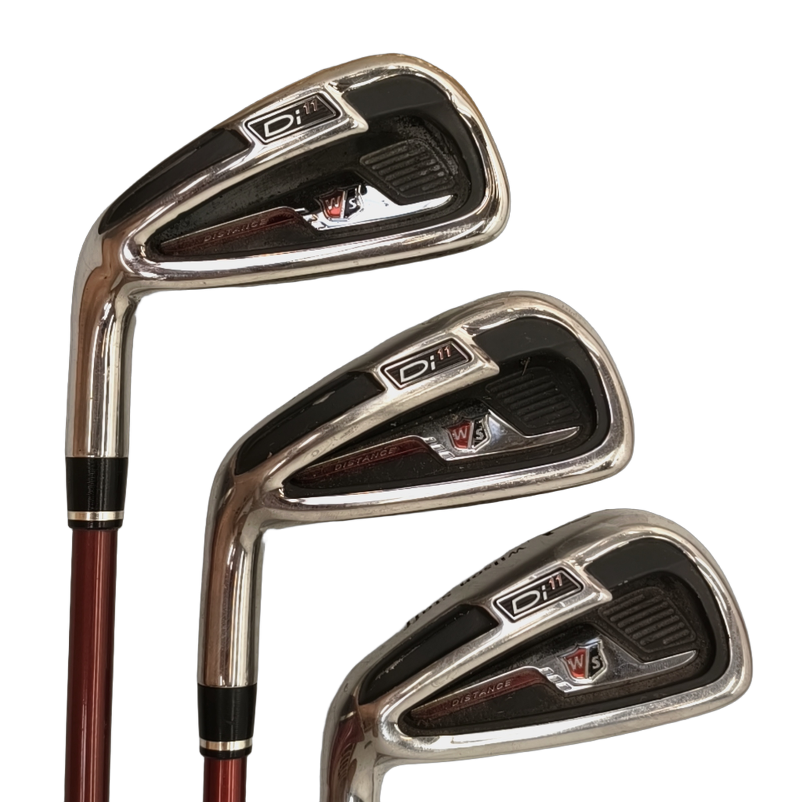 Venstre Wilson Staff Di11 Jernsæt / 5-PW+SW / Flex Regular / Grafit [model:birefnet-general] [bg:handrolled]