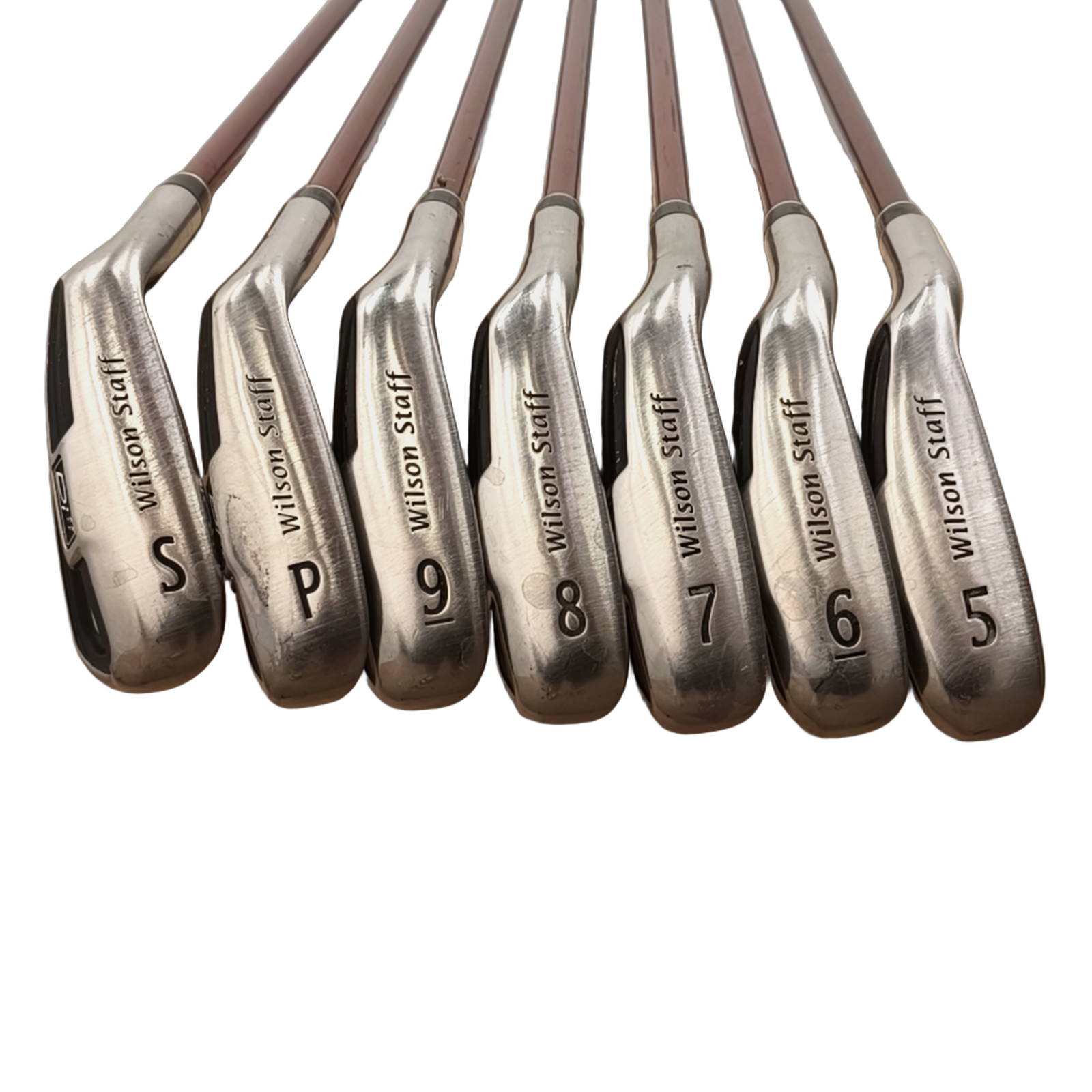 Venstre Wilson Staff Di11 Jernsæt / 5-PW+SW / Flex Regular / Grafit [model:birefnet-general] [bg:handrolled]