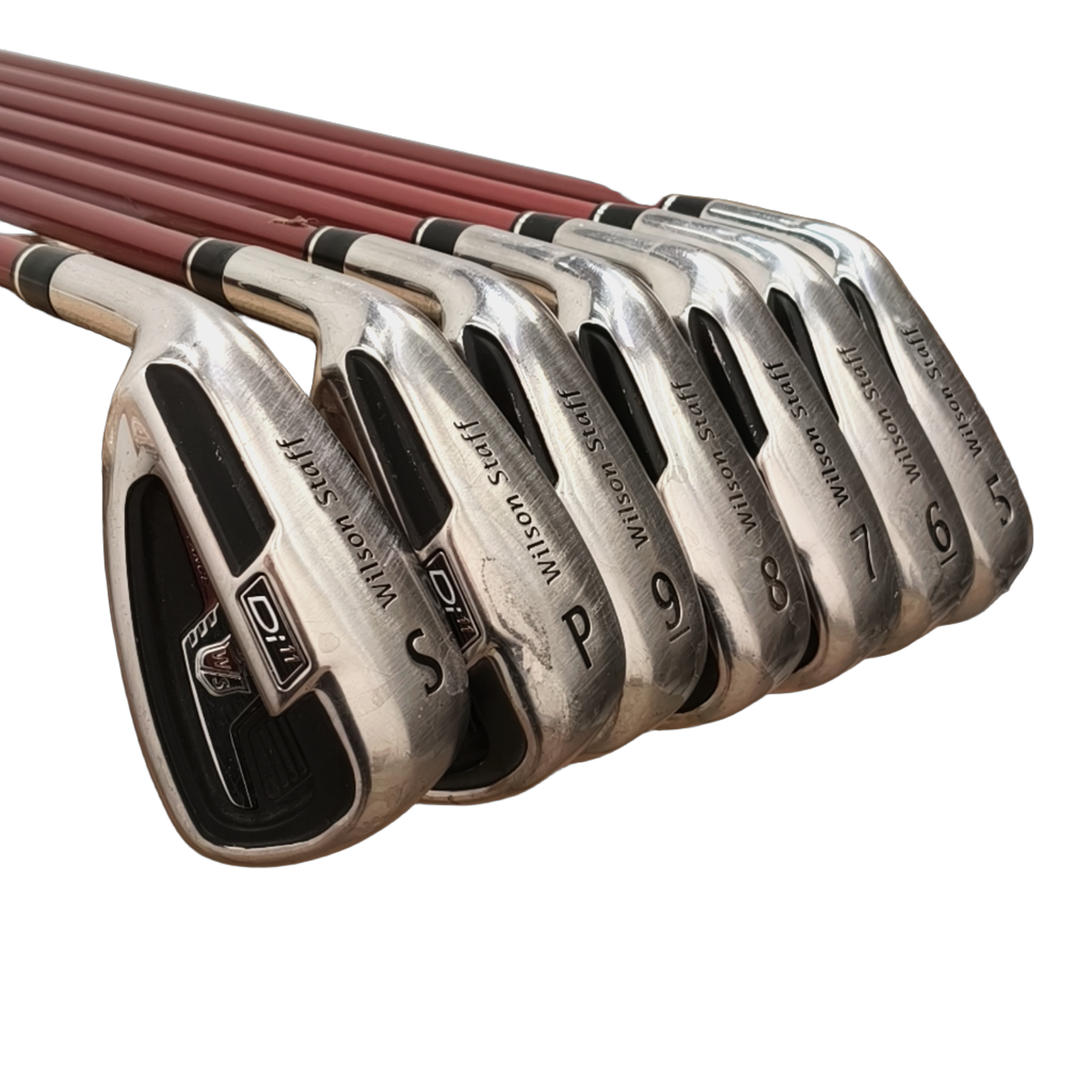Venstre Wilson Staff Di11 Jernsæt / 5-PW+SW / Flex Regular / Grafit [model:birefnet-general] [bg:handrolled]