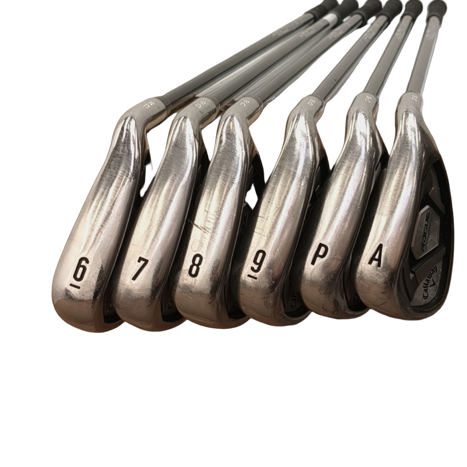 Callaway Rogue CF18 Jernsæt / 6-PW+GW / Flex A-flex / Grafit [model:birefnet-general] [bg:handrolled]