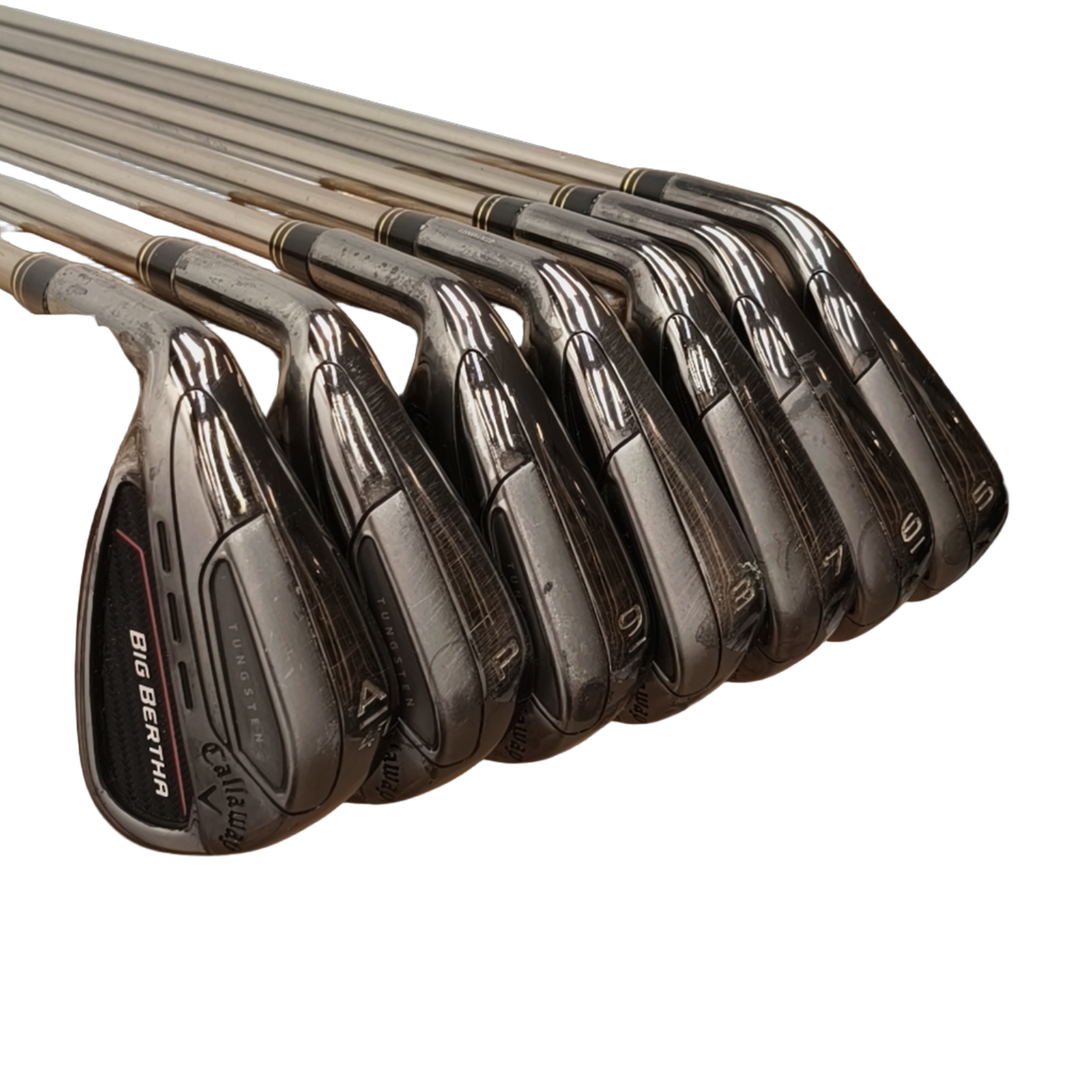 Venstre Callaway Big Bertha 2023 Jernsæt / 5-PW+GW / Flex Regular / Grafit [model:birefnet-general] [bg:handrolled]
