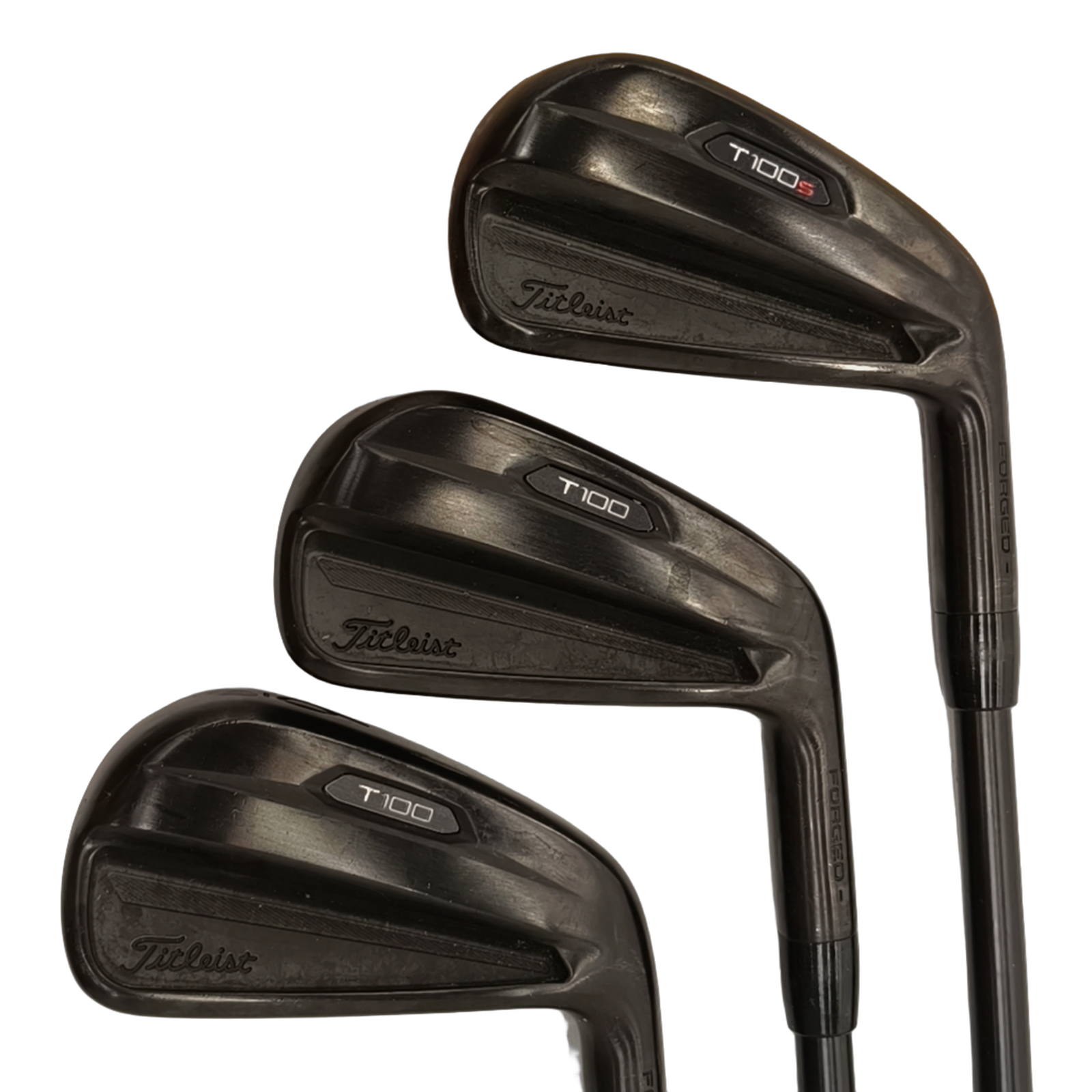 Titleist T100 Gen.1 Limited Edition Black Jernsæt / 4-PW / Flex Stiff / Stål [model:birefnet-general] [bg:handrolled]