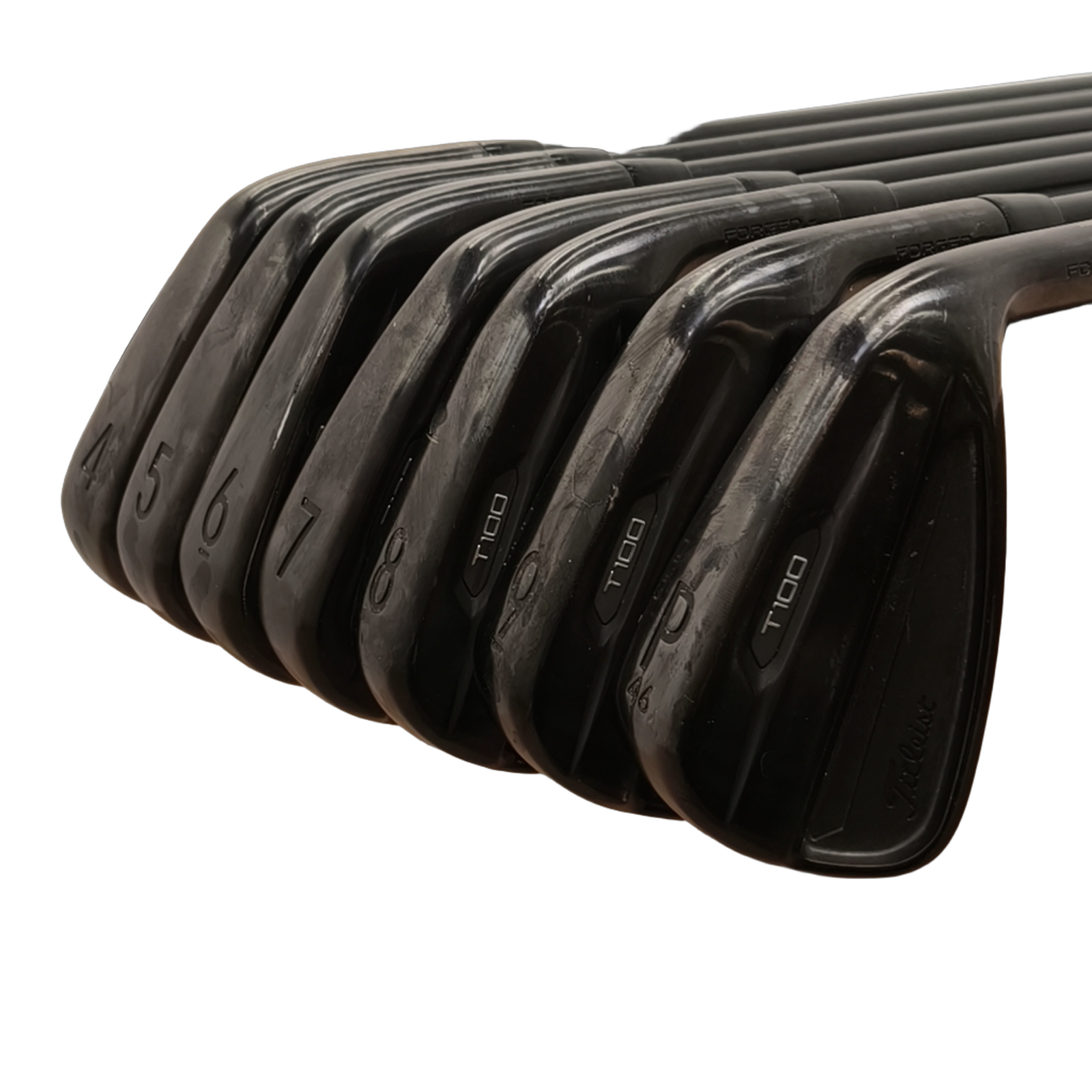 Titleist T100 Gen.1 Limited Edition Black Jernsæt / 4-PW / Flex Stiff / Stål [model:birefnet-general] [bg:handrolled]