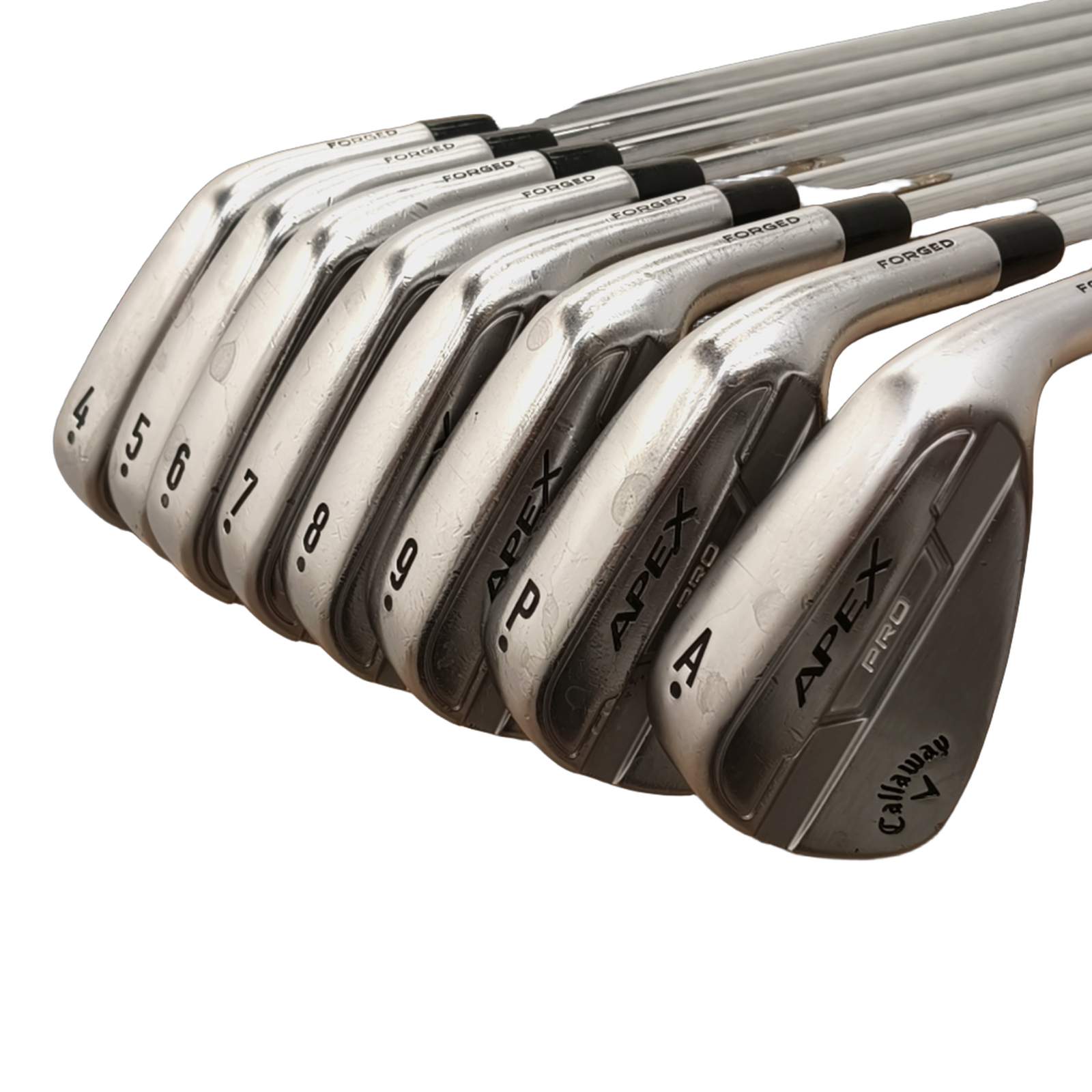 Callaway Apex Pro Forged Jernsæt / 4-PW+AW  / Flex Stiff / Stål [model:birefnet-general] [bg:handrolled]