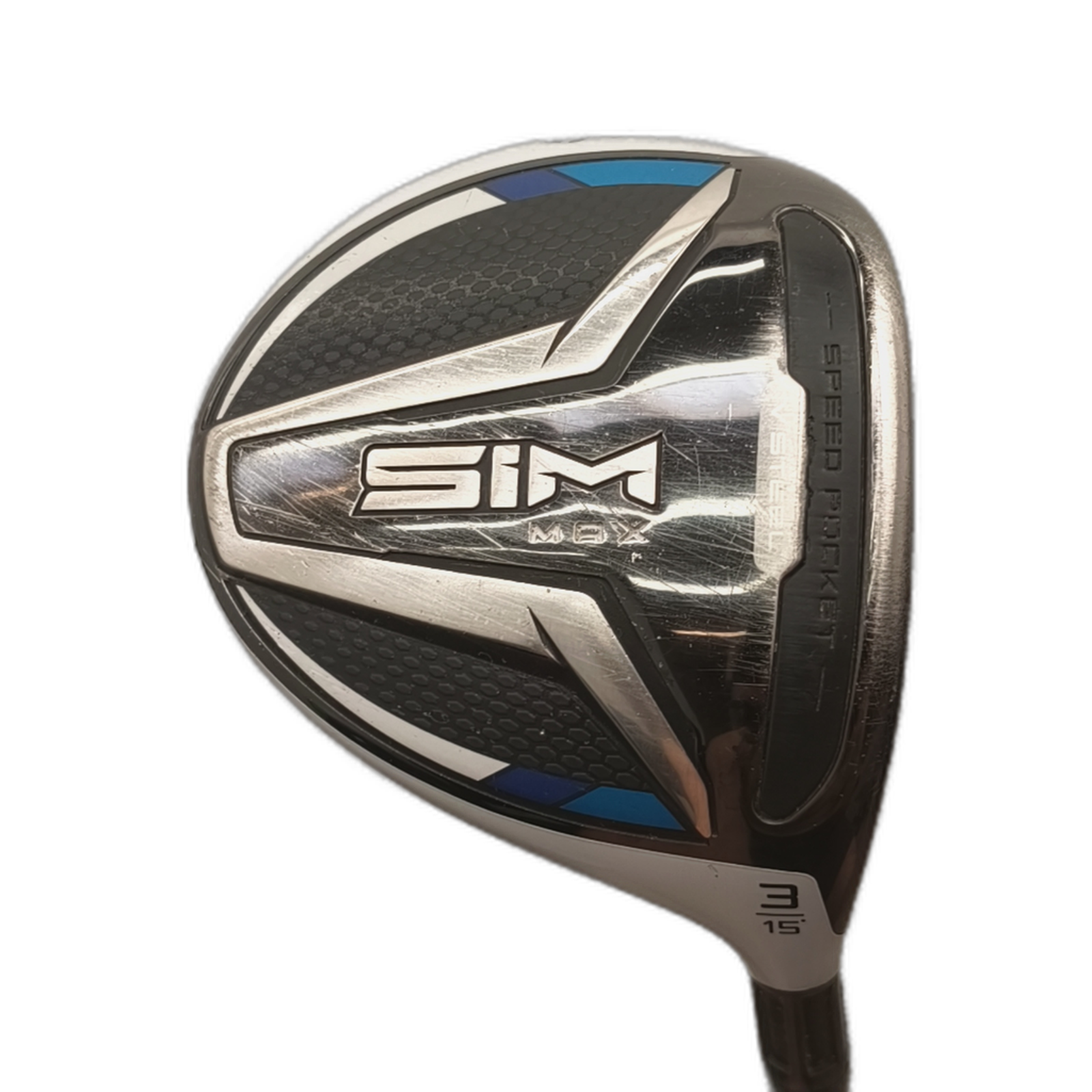 TaylorMade SIM Max Fairway Wood / Flex Regular / #3/15 [model:silueta] [bg:handrolled]