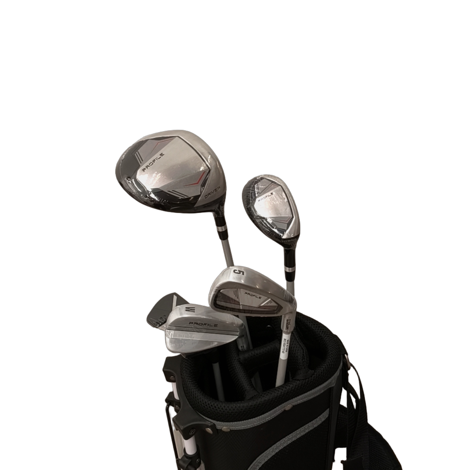 Wilson Profile Junior Komplet Sæt Med Bag / 5+7+PW / Flex Junior  / Grafit [model:birefnet-general] [bg:handrolled]