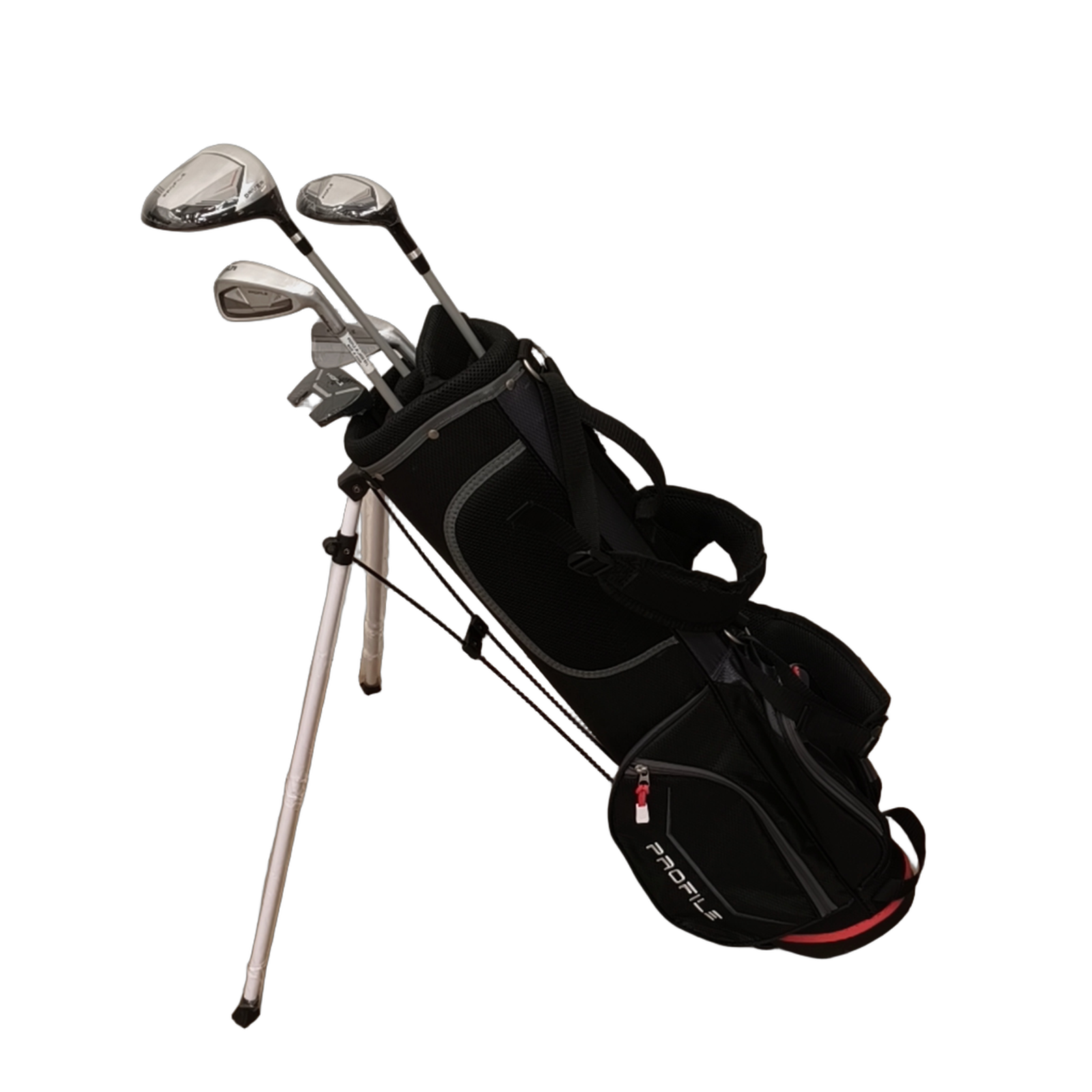 Wilson Profile Junior Komplet Sæt Med Bag / 5+7+PW / Flex Junior  / Grafit [model:birefnet-general] [bg:handrolled]