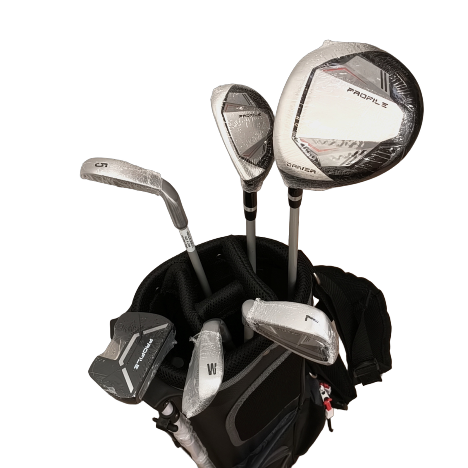 Wilson Profile Junior Komplet Sæt Med Bag / 5+7+PW / Flex Junior  / Grafit [model:birefnet-general] [bg:handrolled]
