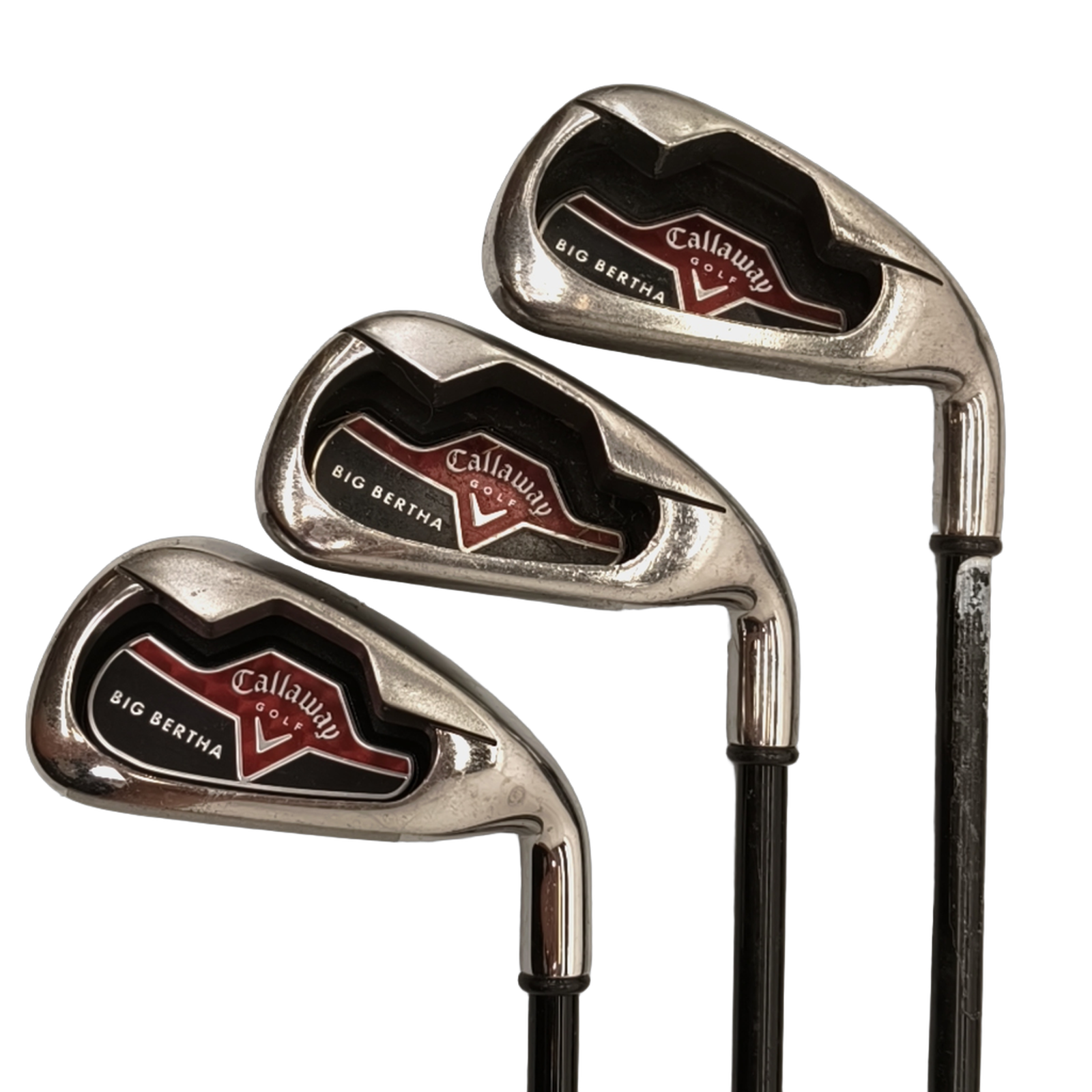 Callaway Big Bertha 2004 Jernsæt / 4-8+PW / Flex Regular / Grafit [model:birefnet-general] [bg:handrolled]