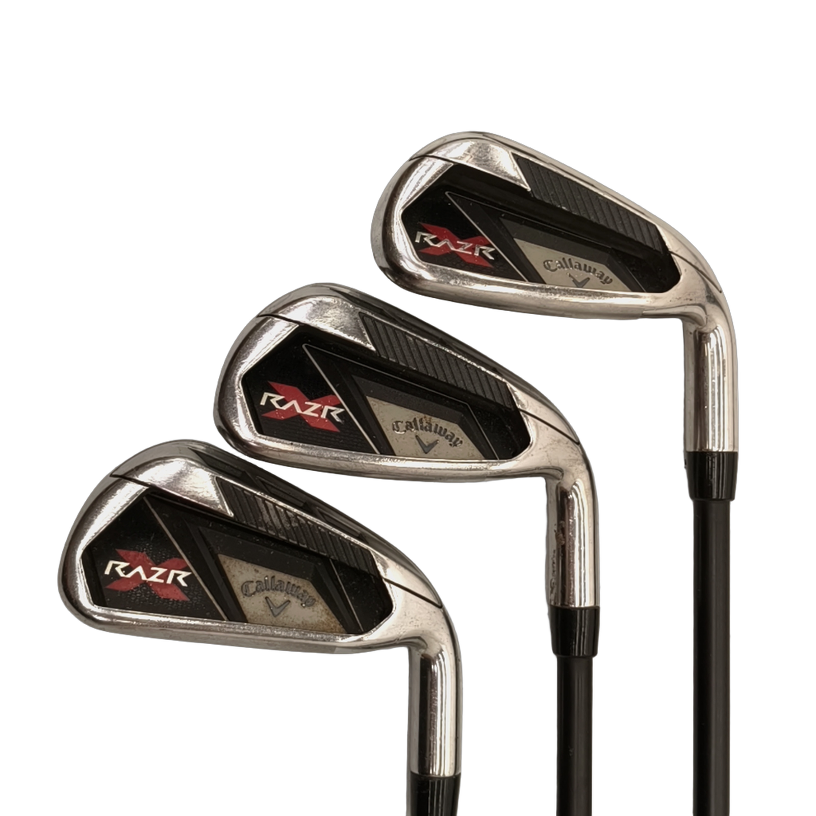 Callaway Razr X Iron Set / 7-PW / Flex A-flex / Graphite [model:birefnet-general] [bg:handrolled]