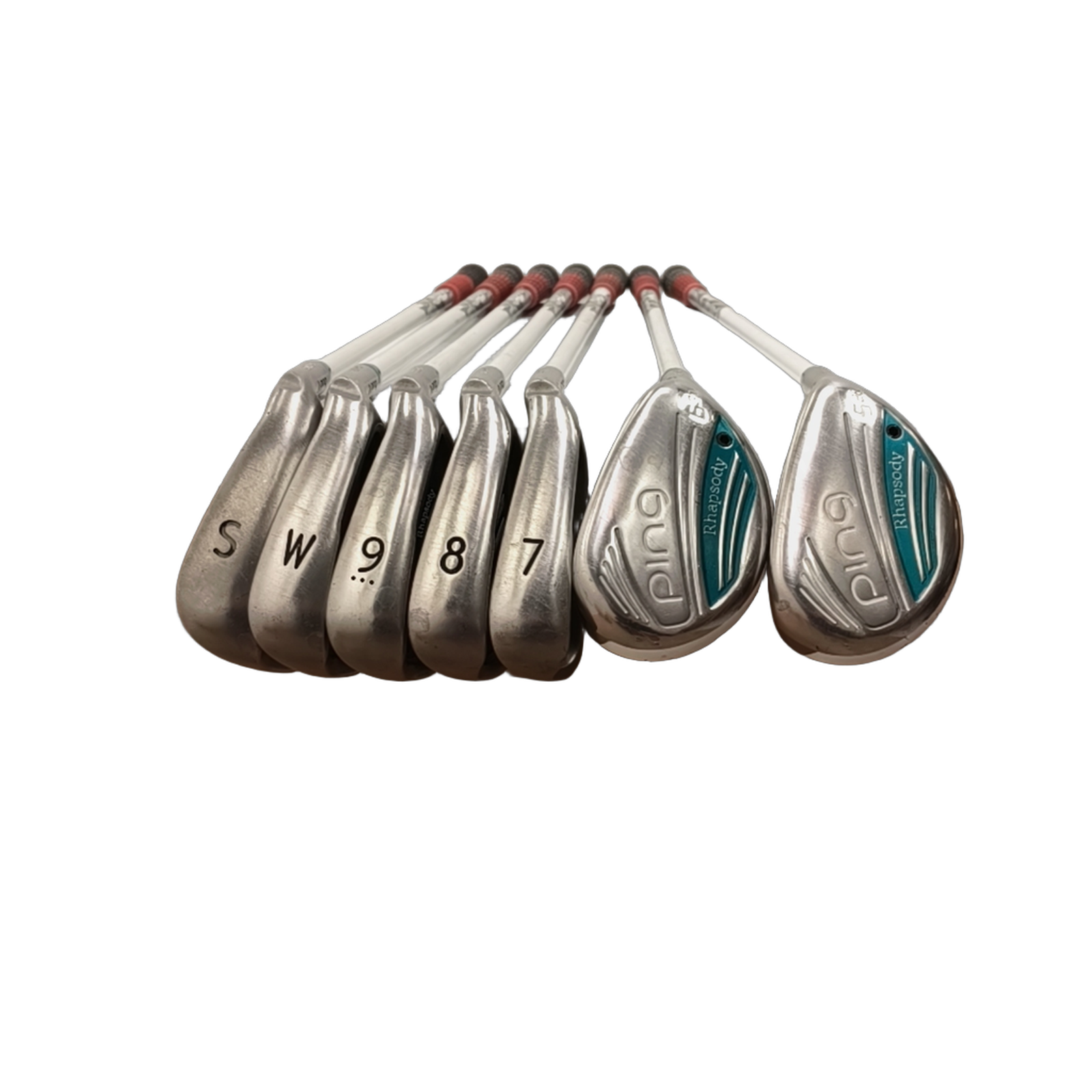 PING Rhapsody Jernsæt / 5H+6h+7i-PW+SW / Flex Ladies / Grafit [model:birefnet-general] [bg:handrolled]