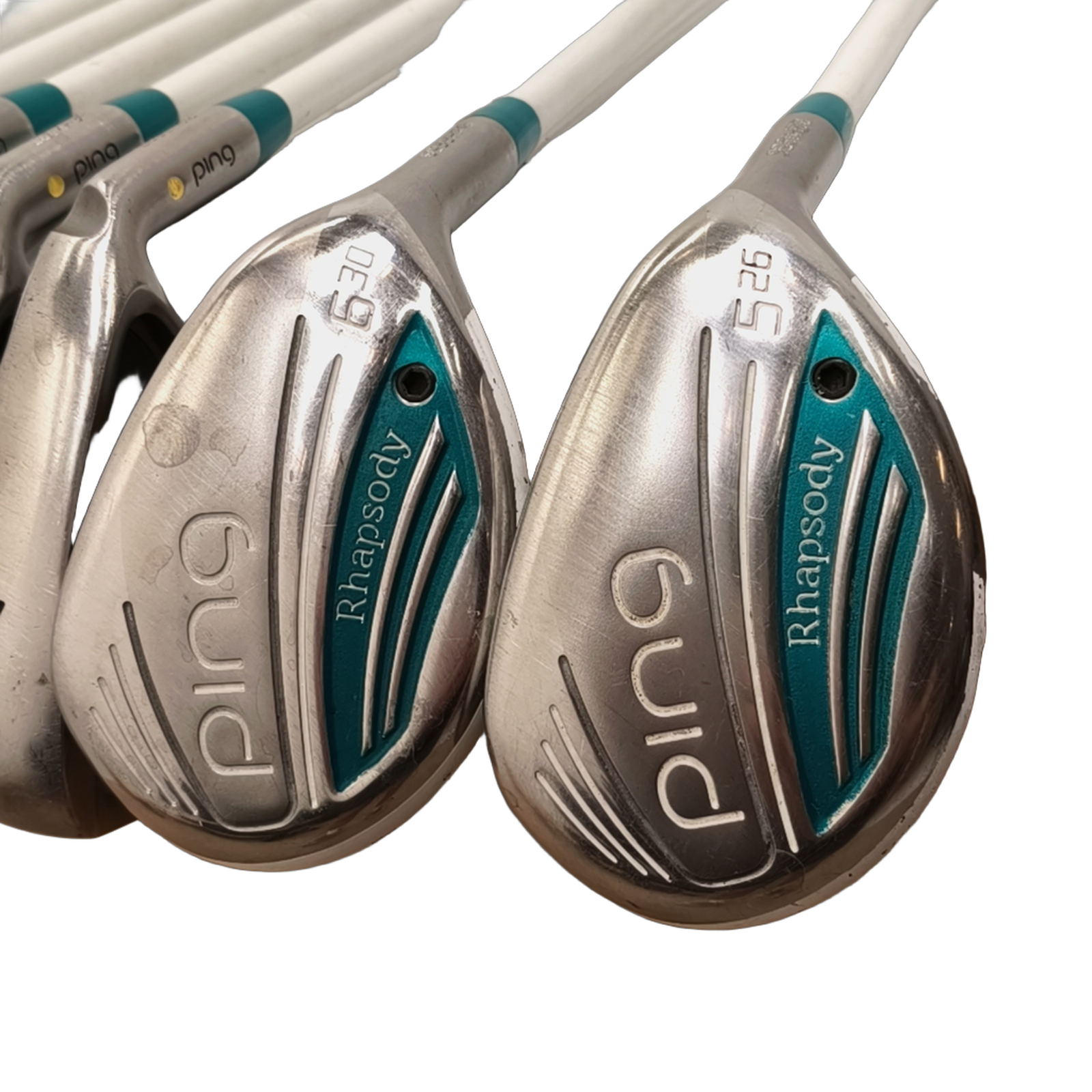 PING Rhapsody Jernsæt / 5H+6h+7i-PW+SW / Flex Ladies / Grafit [model:birefnet-general] [bg:handrolled]