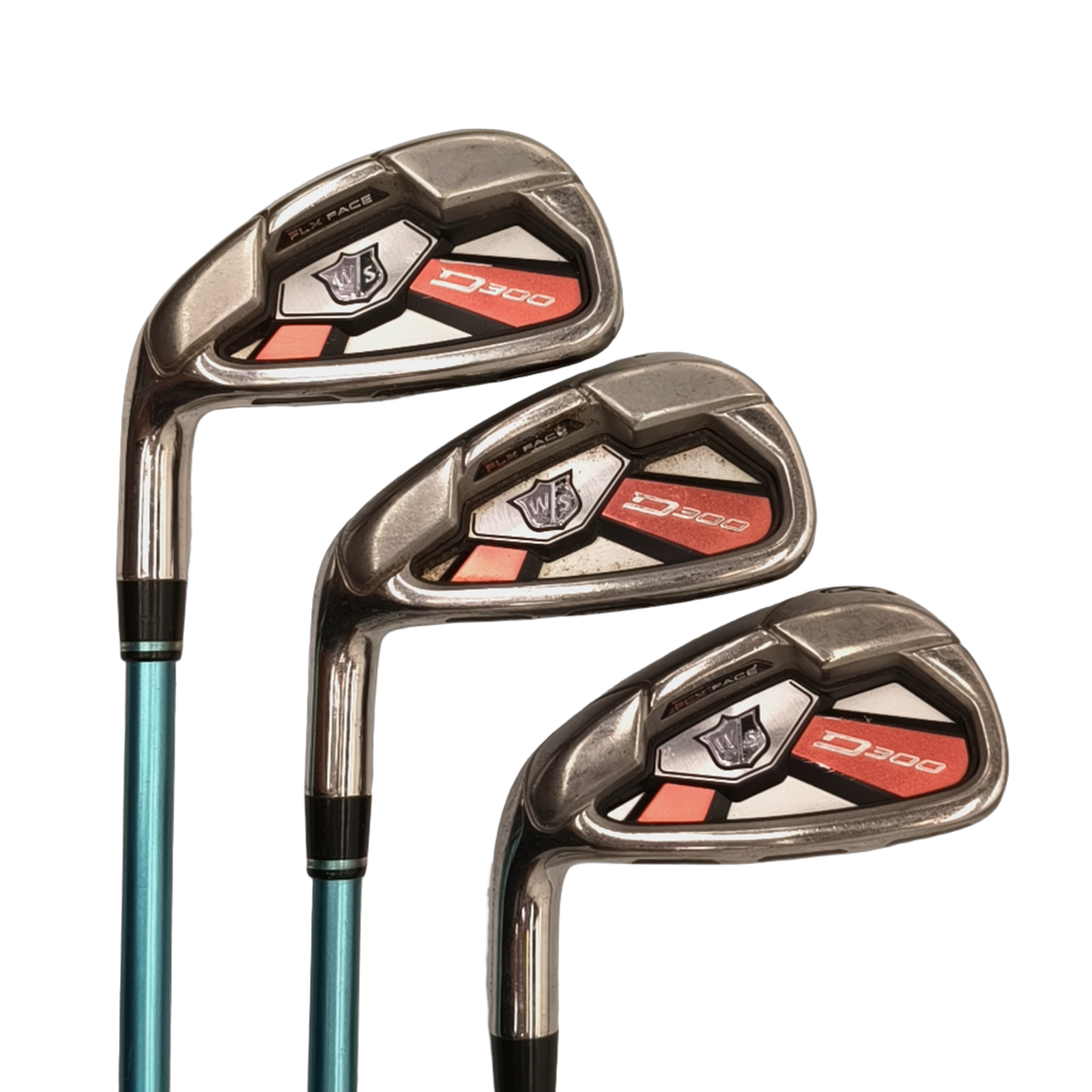 Left Wilson Staff D300 Iron Set / 6-PW+GW+SW / Flex Ladies / Graphite [model:birefnet-general] [bg:handrolled]