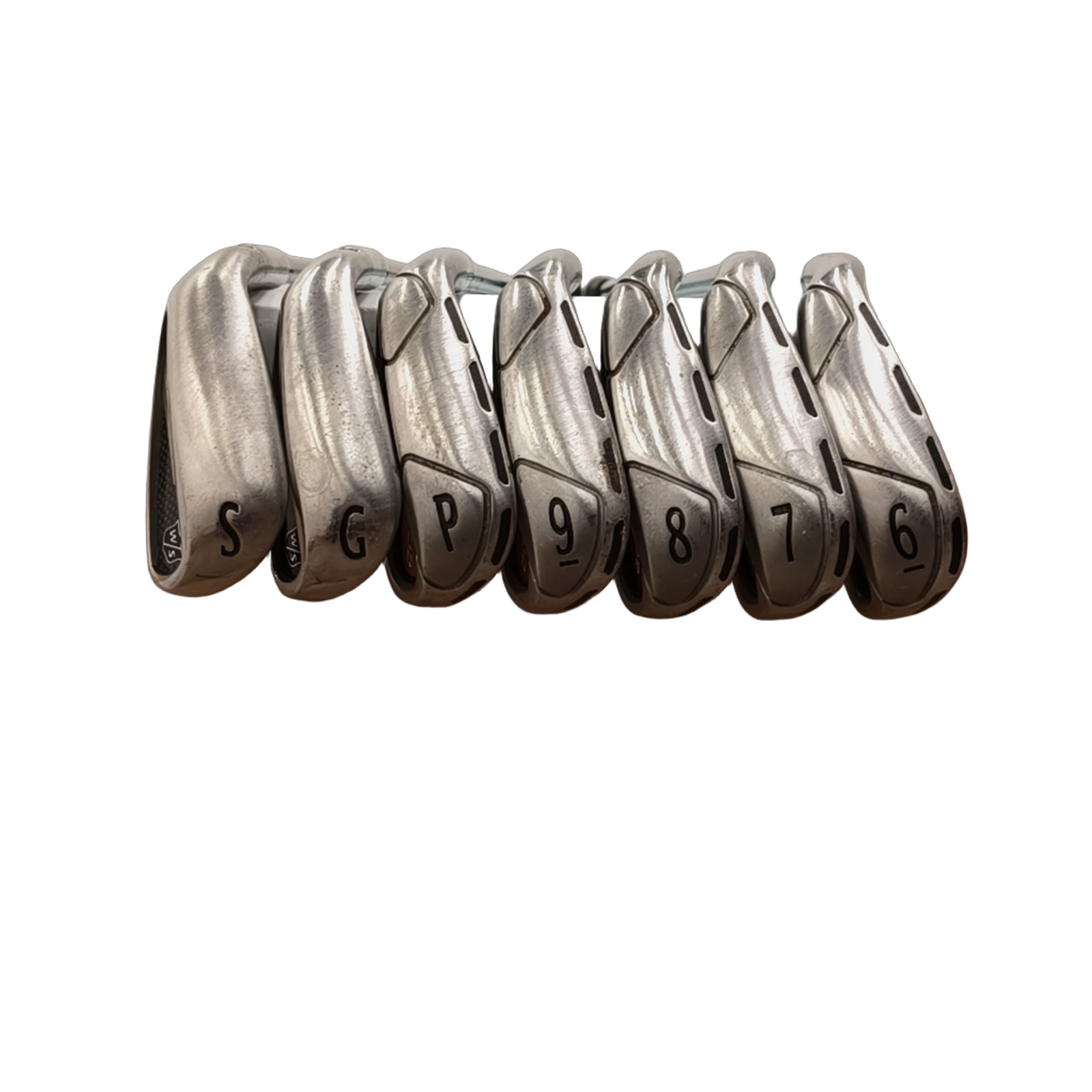 Left Wilson Staff D300 Iron Set / 6-PW+GW+SW / Flex Ladies / Graphite [model:birefnet-general] [bg:handrolled]
