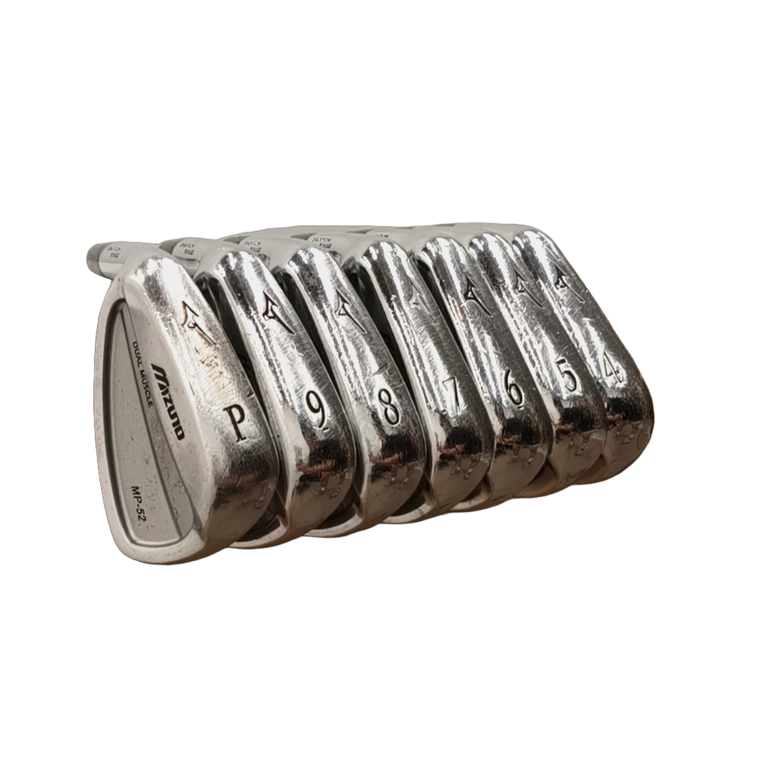 Venstre Mizuno MP-52 Jernsæt / 4-PW / Flex Regular / Stål [model:birefnet-general] [bg:handrolled]