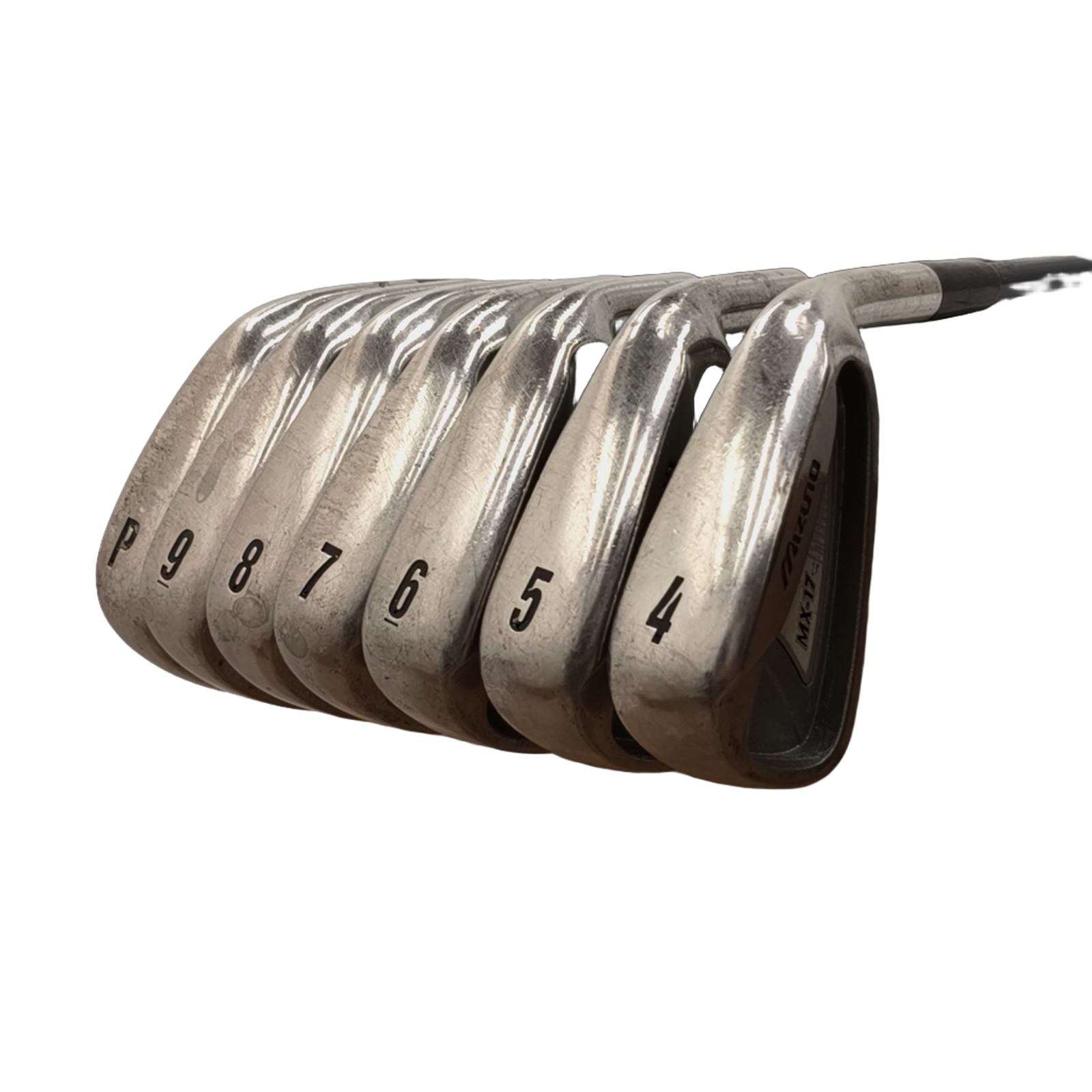 Mizuno MX-17 Ironset / 4-PW / Flex A-flex / Graphite [model:birefnet-general] [bg:handrolled]
