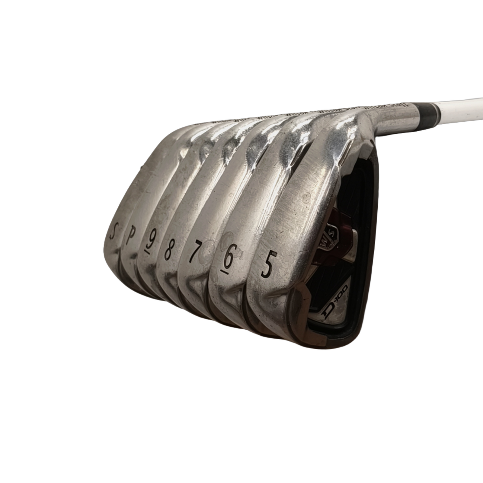 Wilson Staff D100 Juego de hierros / 5-PW+SW / Flex Regular / Grafito [model:birefnet-general] [bg:handrolled]