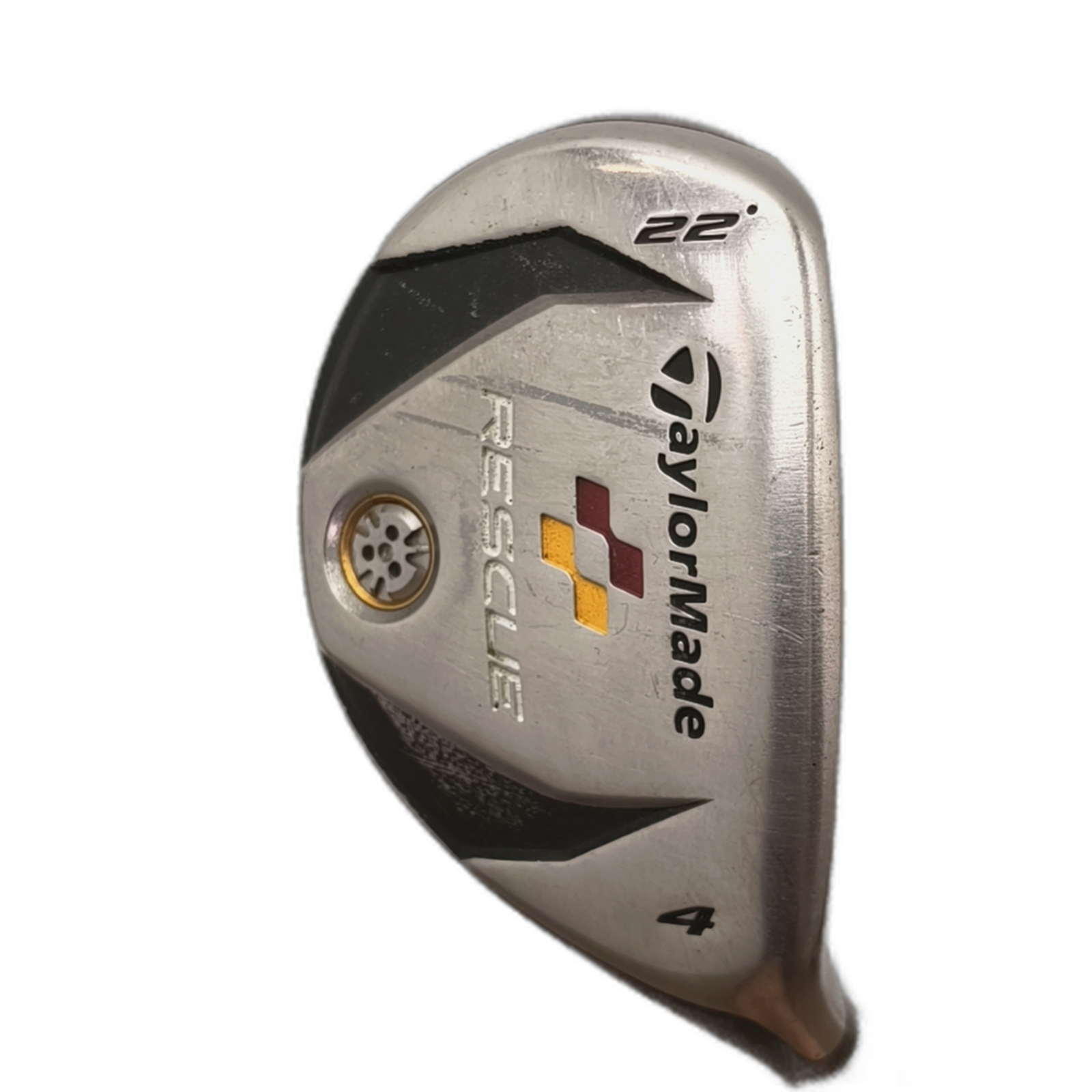TaylorMade Rescue Hybrid / Flex Stiff / #4/22 [model:silueta] [bg:handrolled]