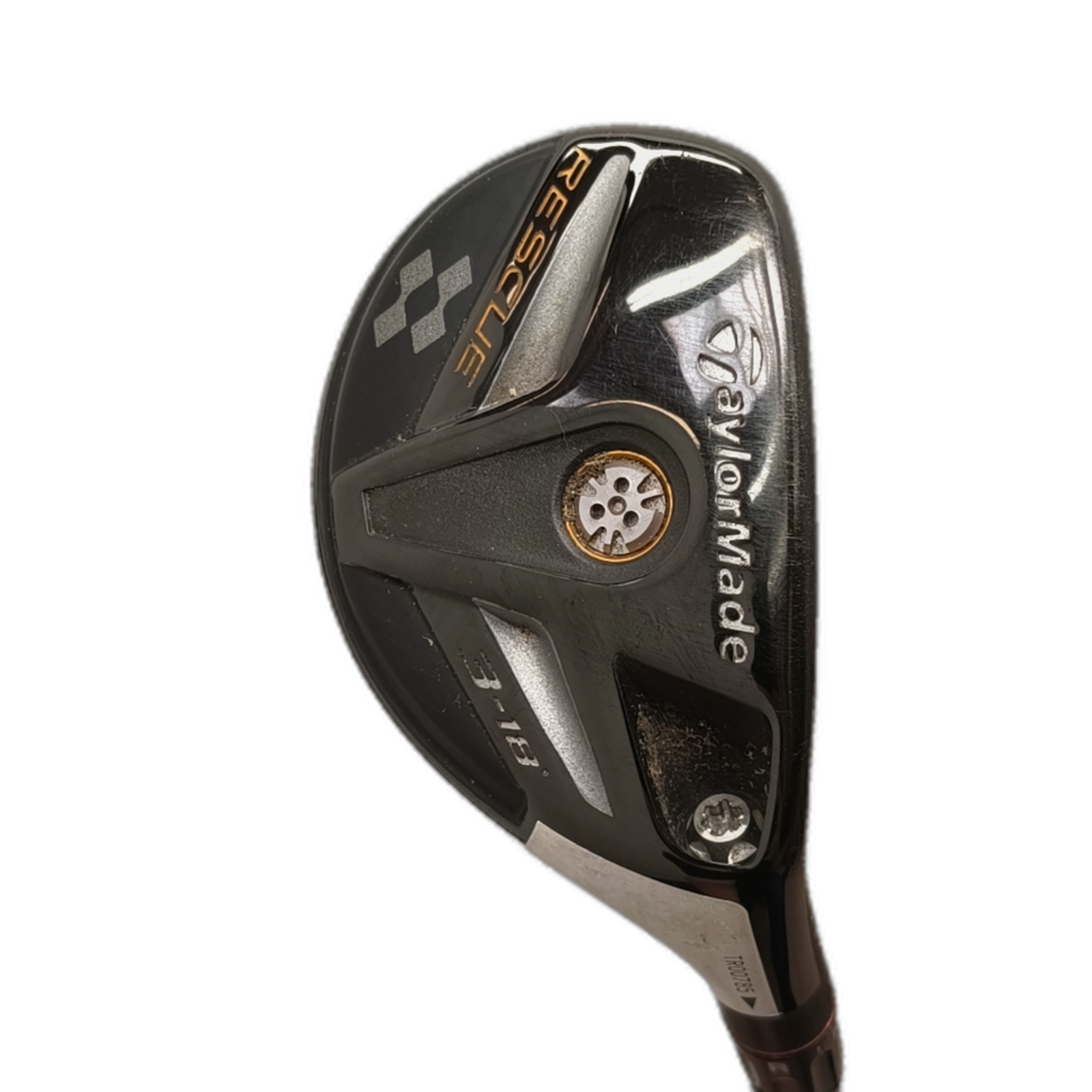 TaylorMade Rescue FCT Hybrid / Flex X-Stiff / #3/18 [model:silueta] [bg:handrolled]
