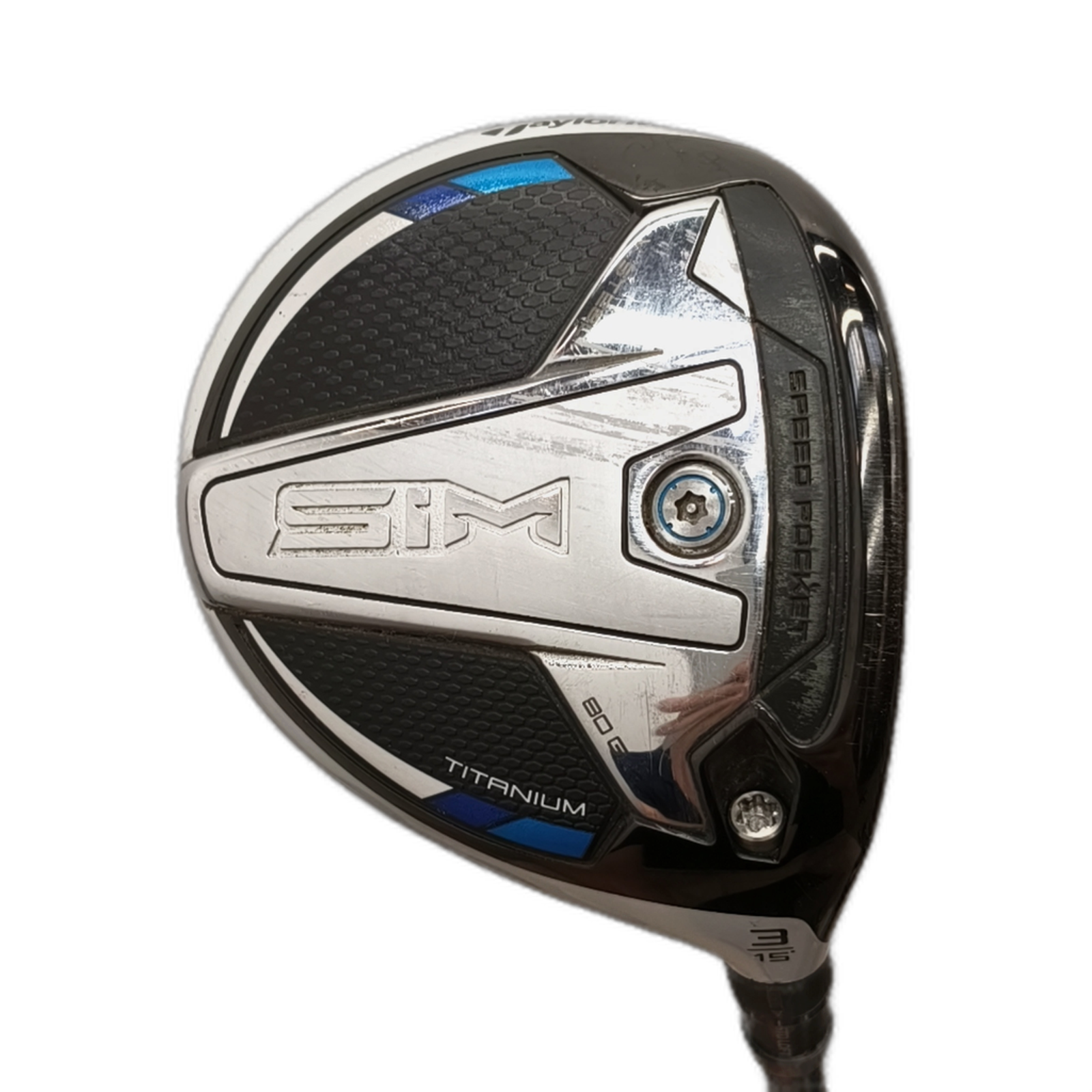 TaylorMade SIM Titanium Fairway Wood / Flex Regular / #3/15 [model:silueta] [bg:handrolled]