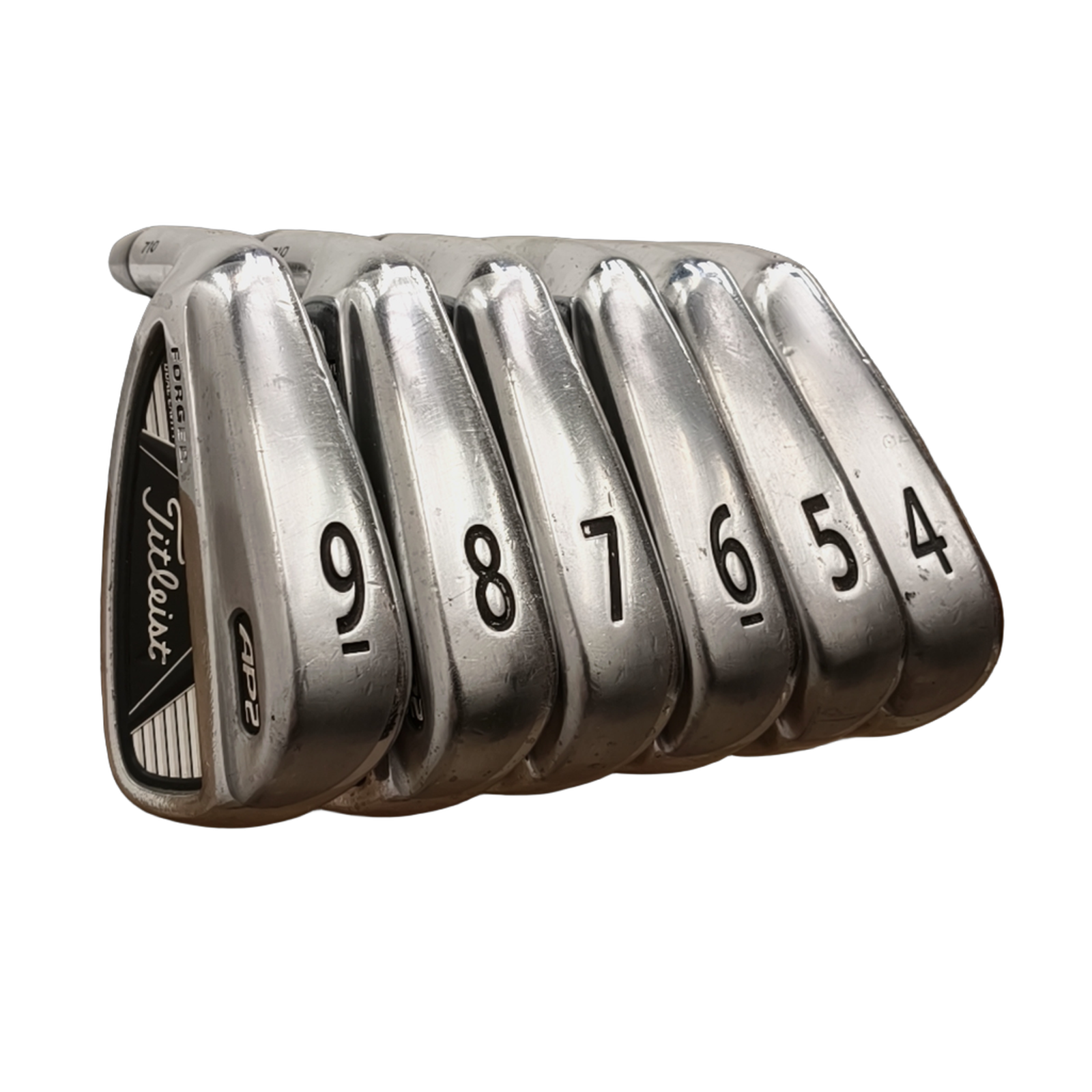 Venstre Titleist AP2 710 Forged Jernsæt / 4-9i / Flex Stiff / Stål [model:birefnet-general] [bg:handrolled]