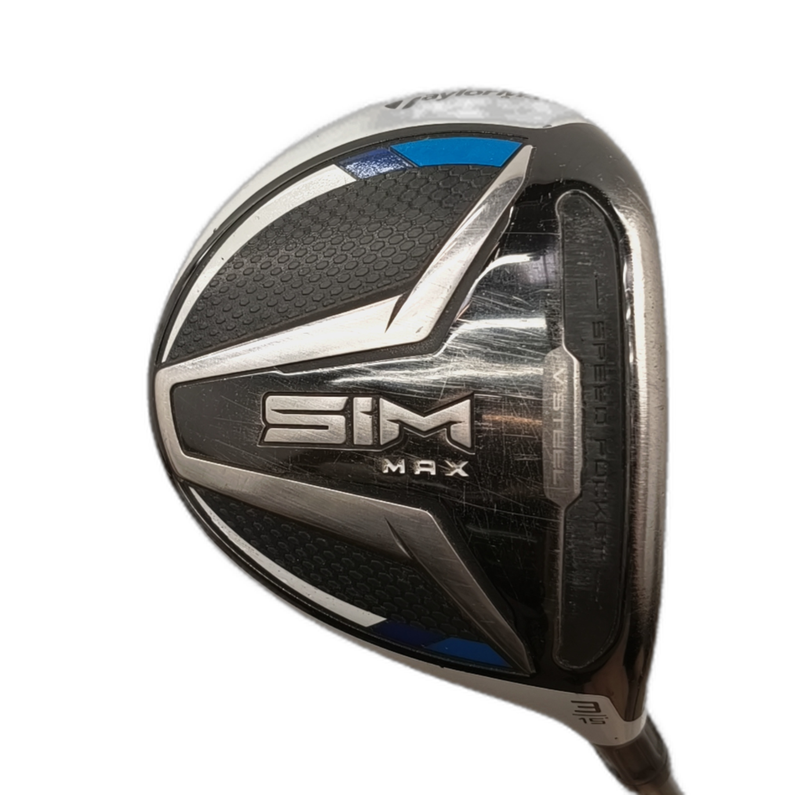 TaylorMade SIM Max Fairway Wood / Flex X-Stiff / #3/15 [model:silueta] [bg:handrolled]