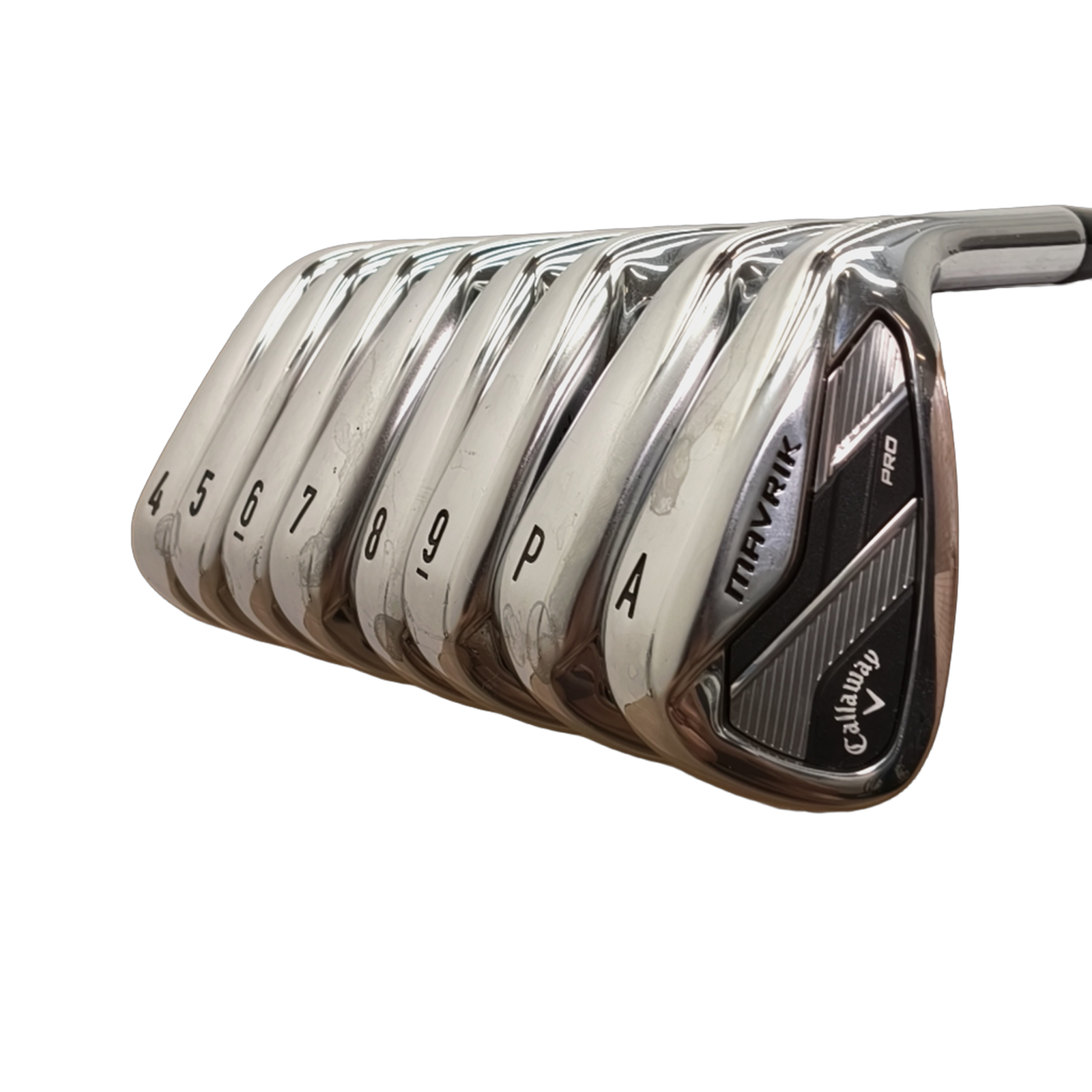 Callaway Mavrik Pro Jernsæt / 4-PW+AW  / Flex Stiff / Stål [model:birefnet-general] [bg:handrolled]