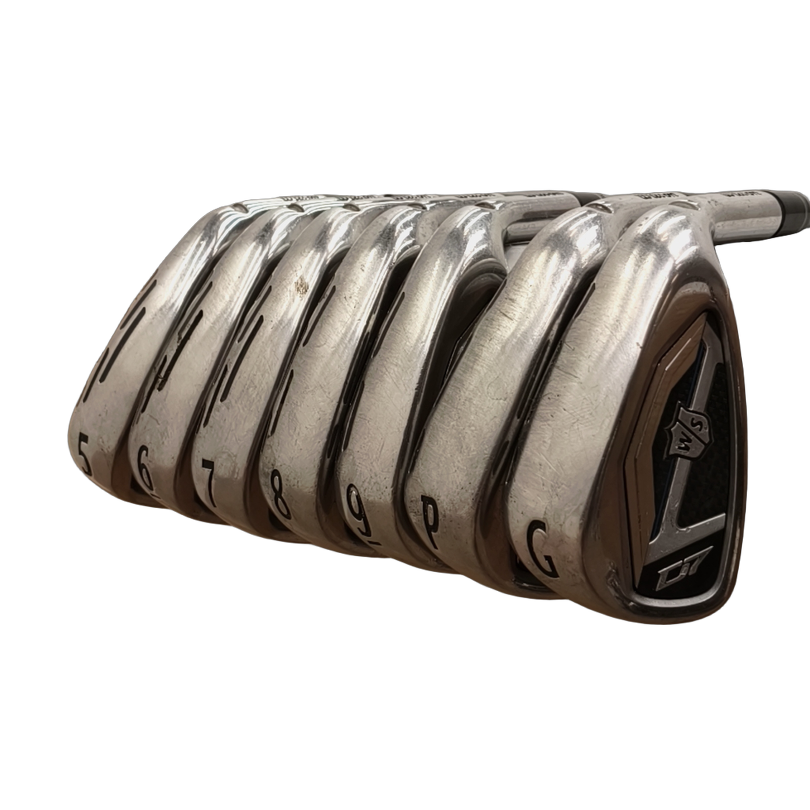 Wilson Staff D7 Jernsæt / 5-PW+GW / Flex Stiff / Grafit [model:birefnet-general] [bg:handrolled]