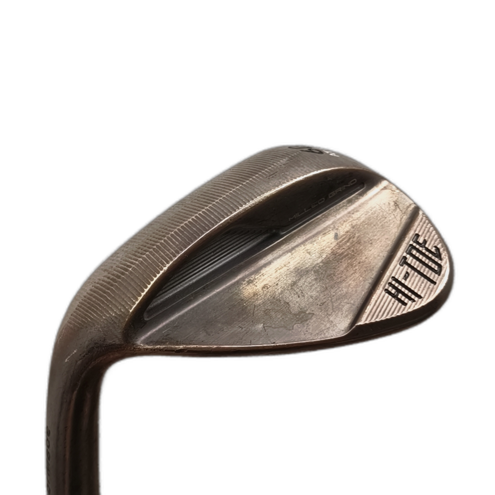 Venstre TaylorMade HI-Toe Full Face Wedge / Flex Wedge / 60/12 [model:silueta] [bg:handrolled]