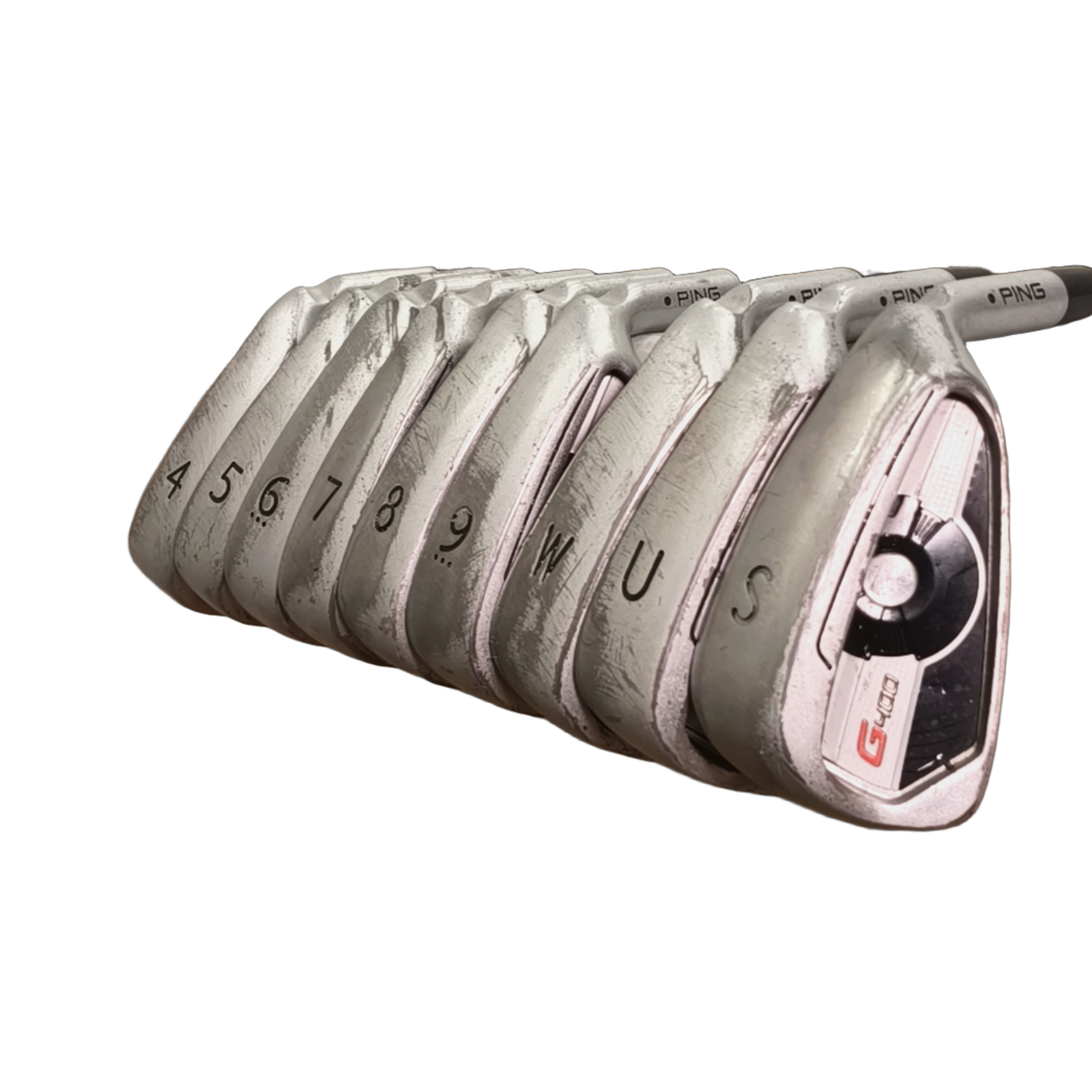 PING G400 Jernsæt / 4-PW+GW+SW / Flex Regular / Grafit [model:birefnet-general] [bg:handrolled]