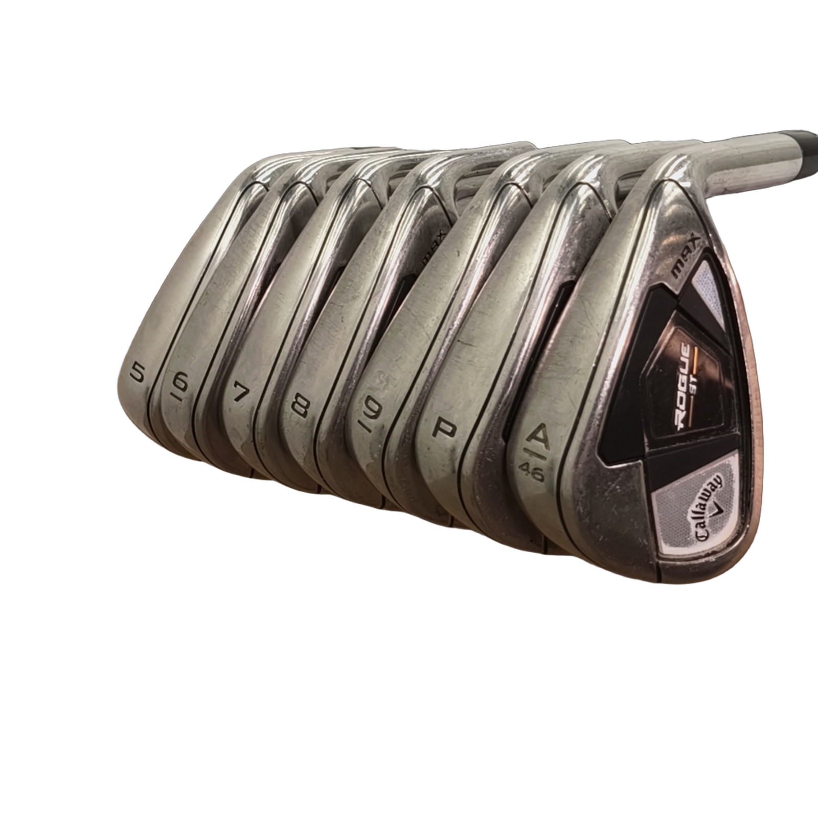 Callaway Rogue ST Max Jernsæt / 5-PW+AW / Flex Regular / Grafit [model:birefnet-general] [bg:handrolled]