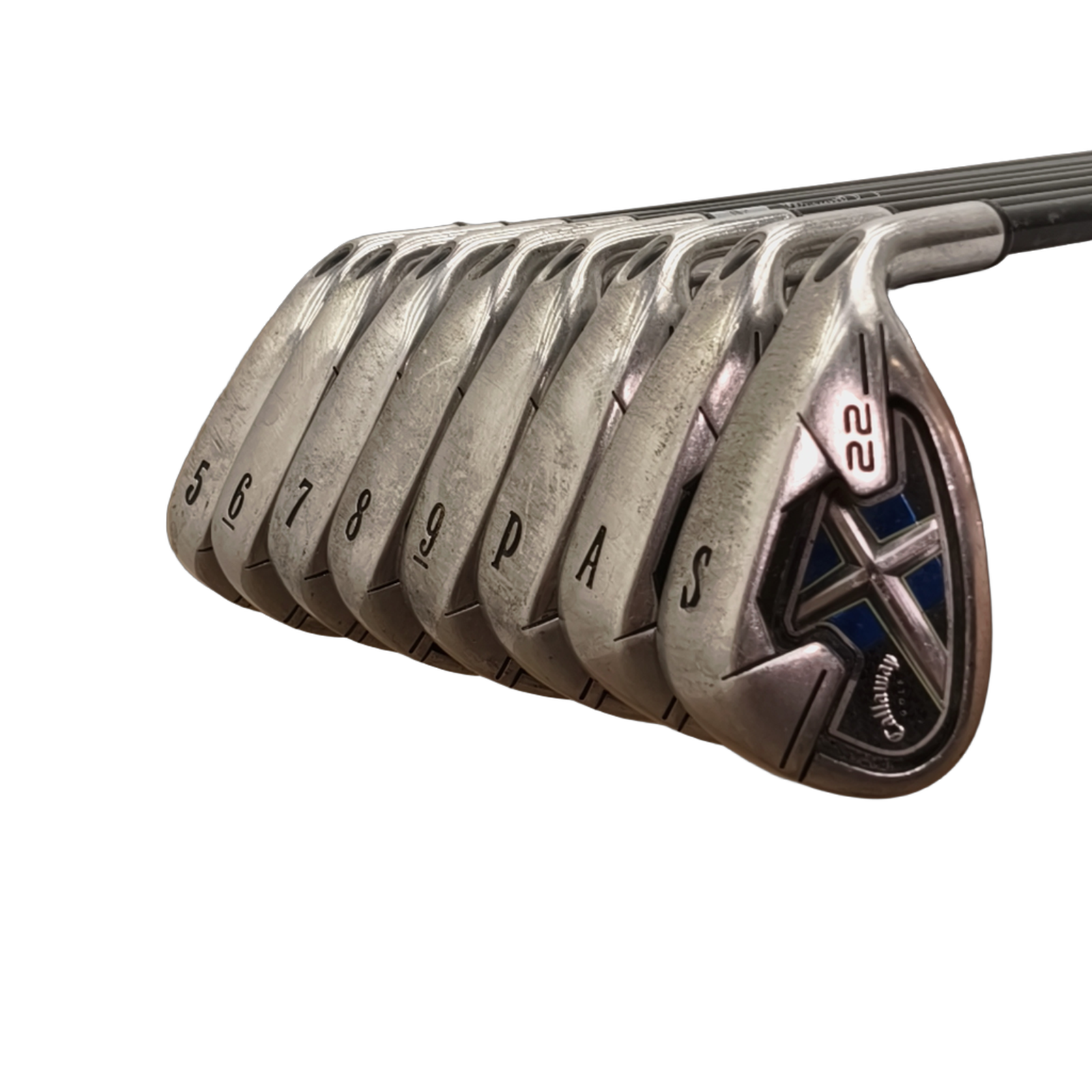Callaway X22 Jernsæt / 5-PW+GW+SW / Flex Regular / Grafit [model:birefnet-general] [bg:handrolled]