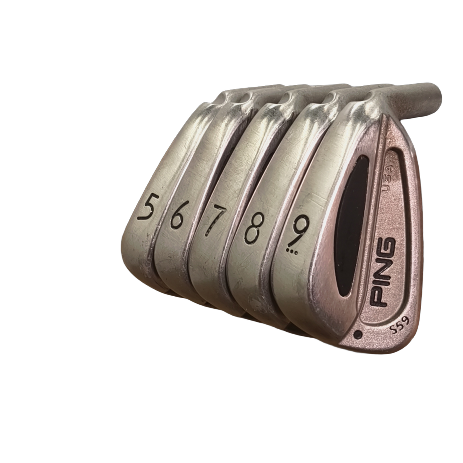 PING S59 Jernsæt / 5-9i / Flex Regular / Stål [model:birefnet-general] [bg:handrolled]