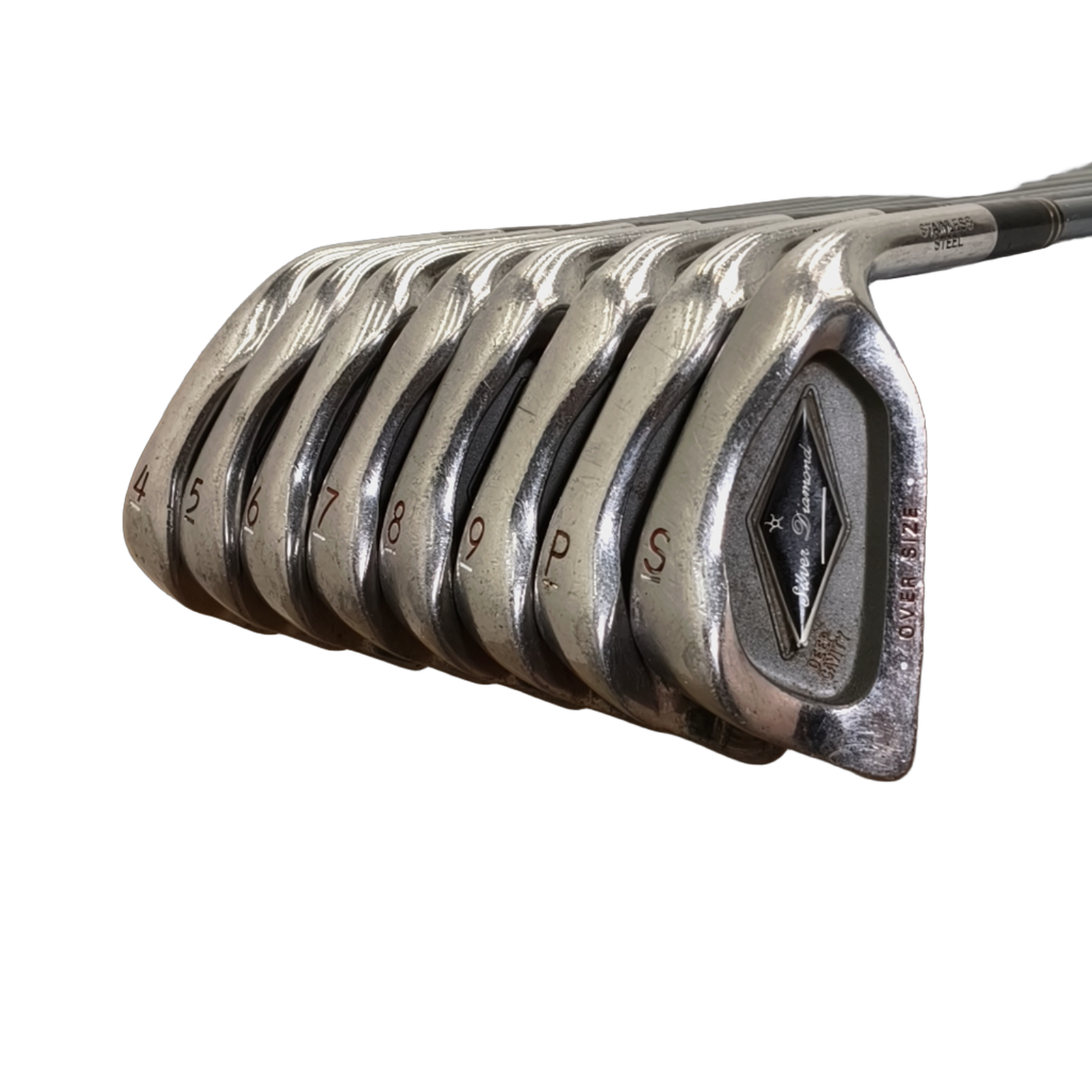 Silver Diamond Deep Cavity Jernsæt / 4-PW+SW / Flex Regular / Grafit [model:birefnet-general] [bg:handrolled]