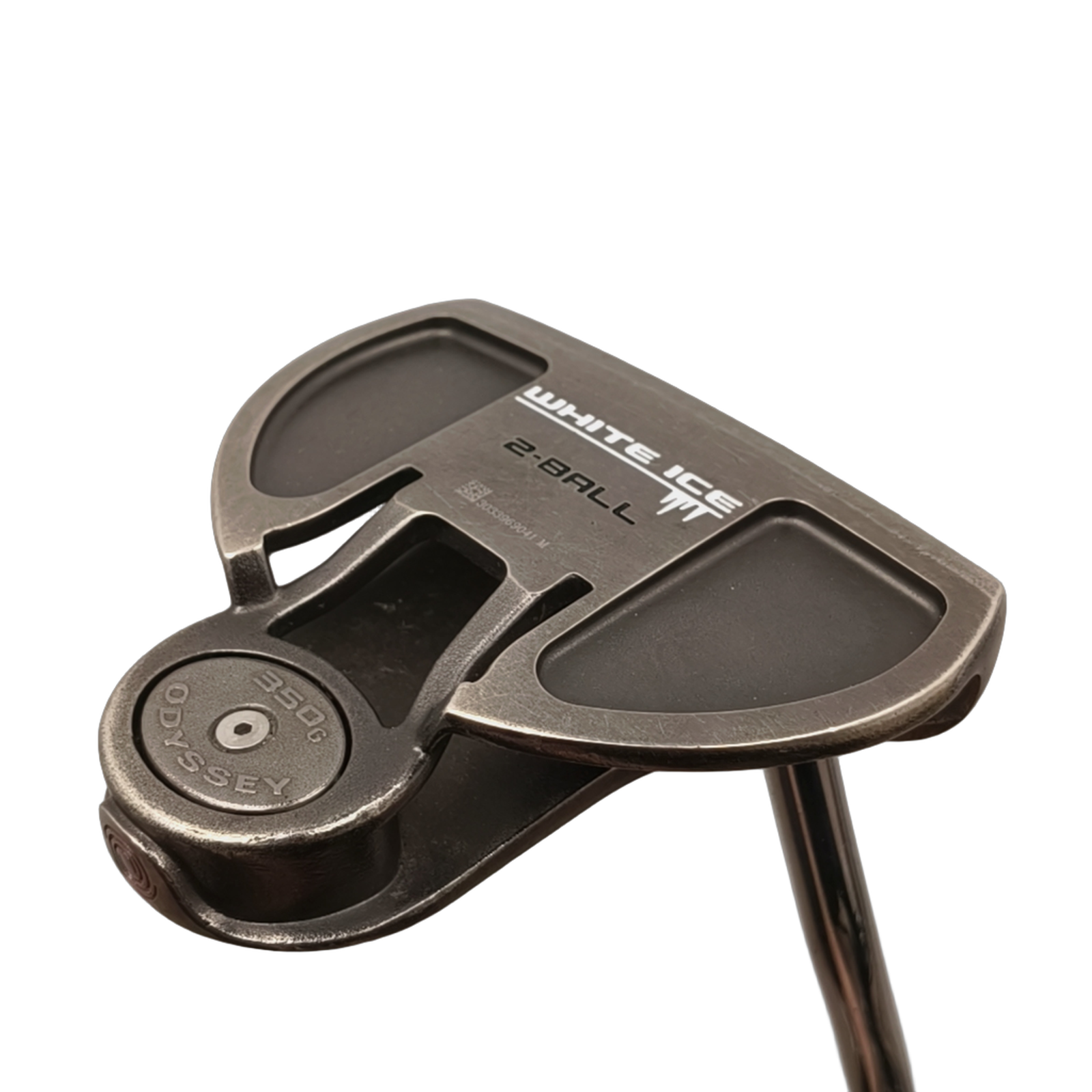 Odyssey White Ice 2-ball Putter / 34" [model:birefnet-general] [bg:handrolled]