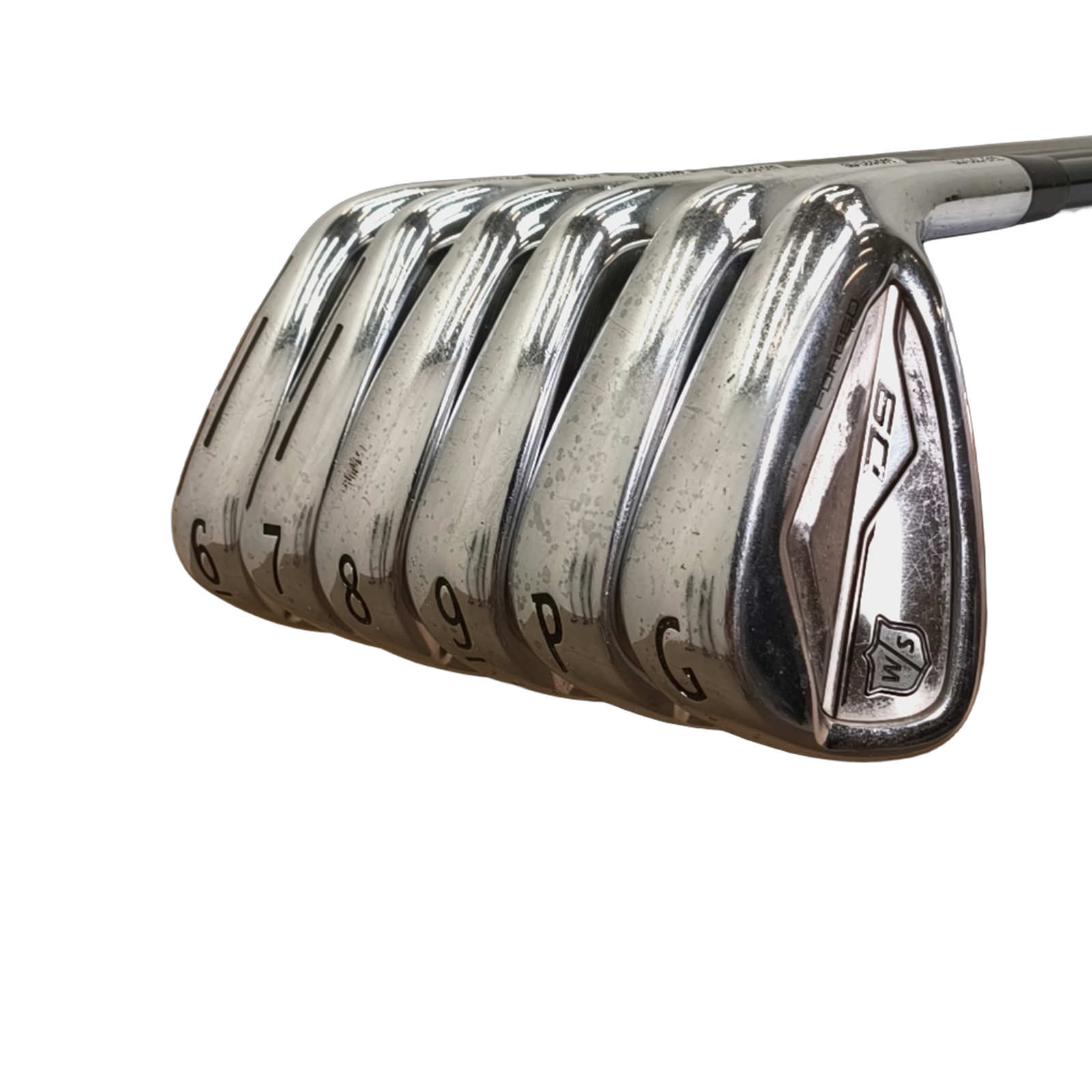 Wilson Staff D9 Jernsæt / 6-PW+GW / Flex A-flex / Grafit [model:birefnet-general] [bg:handrolled]