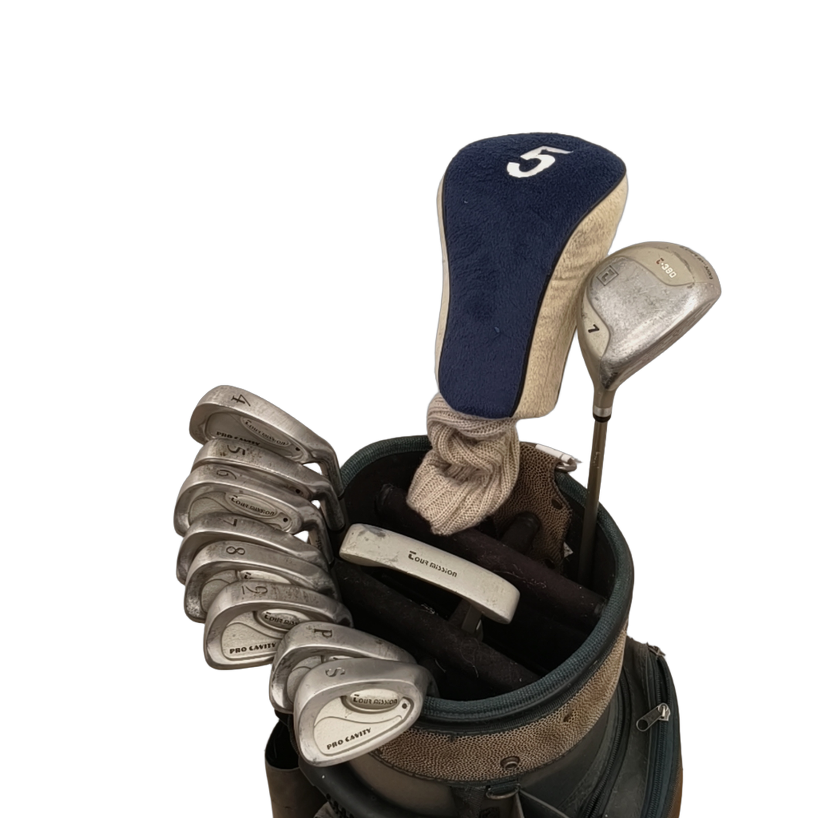 Tour Mission Pro Cavity Komplet Sæt Med Bag / 4-PW+SW / Flex Ladies / Grafit [model:birefnet-general] [bg:handrolled]