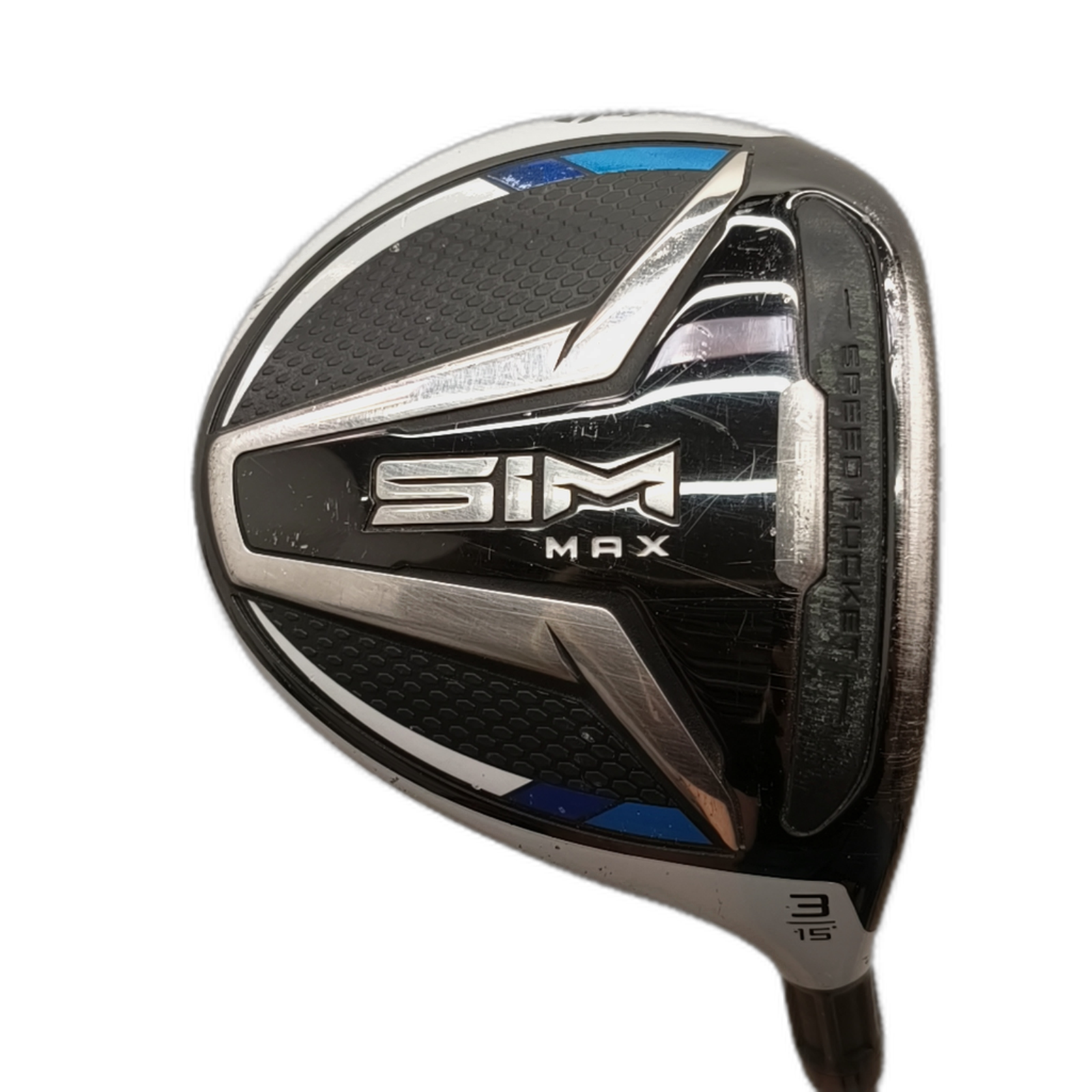 TaylorMade SIM Max Fairway Wood / Flex Regular / #3/15 [model:silueta] [bg:handrolled]