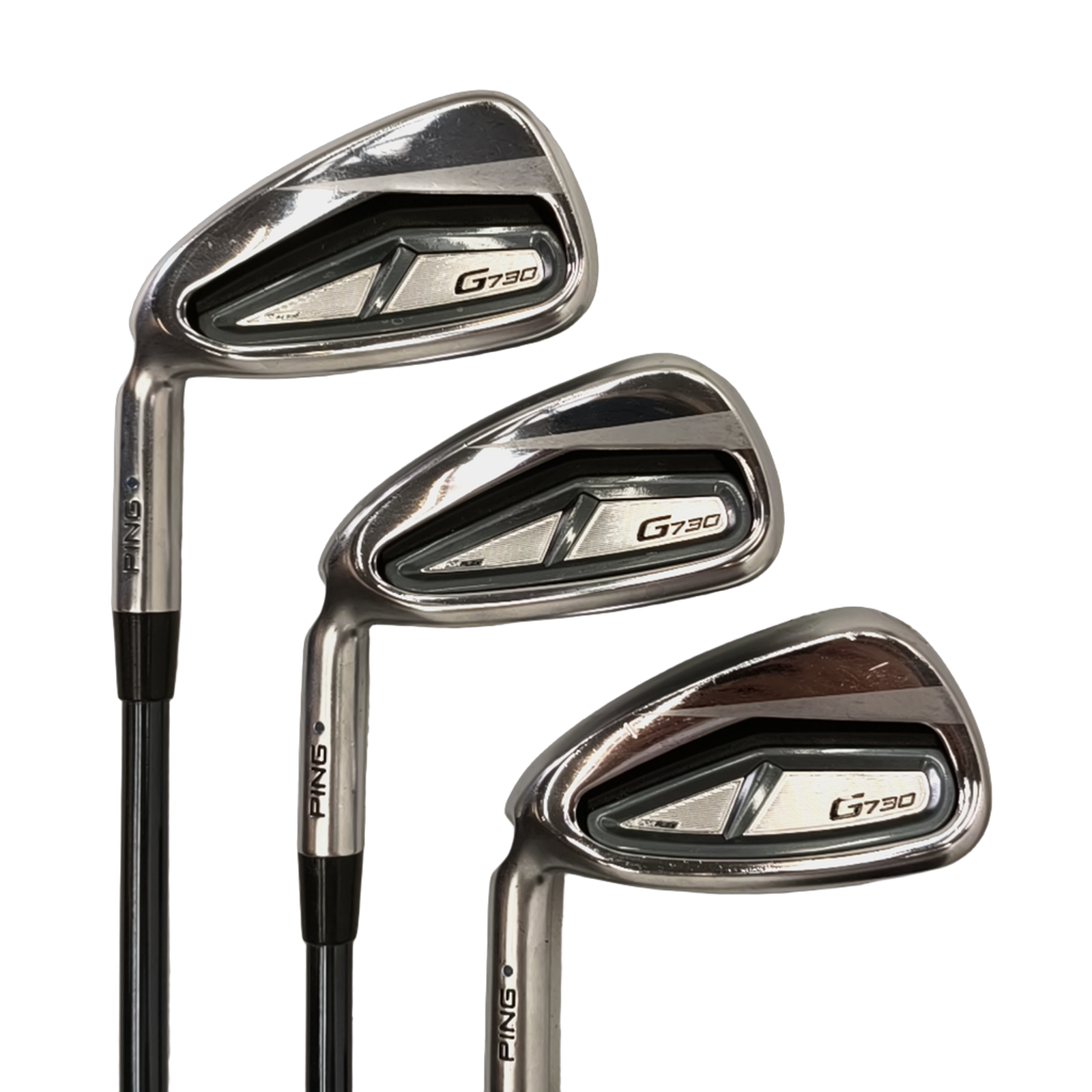 Venstre PING G730 Jernsæt / 6-PW+GW / Flex Regular / Grafit [model:birefnet-general] [bg:handrolled]