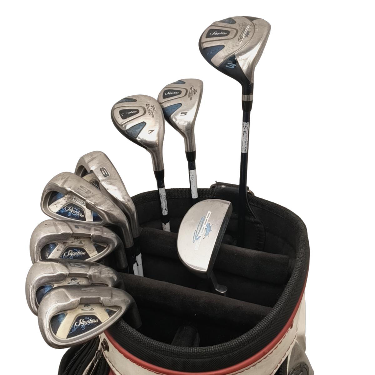 Cobra Sapphice Komplet Sæt Uden Bag / 8-PW+GW+SW / Flex Ladies / Grafit [model:birefnet-general] [bg:handrolled]