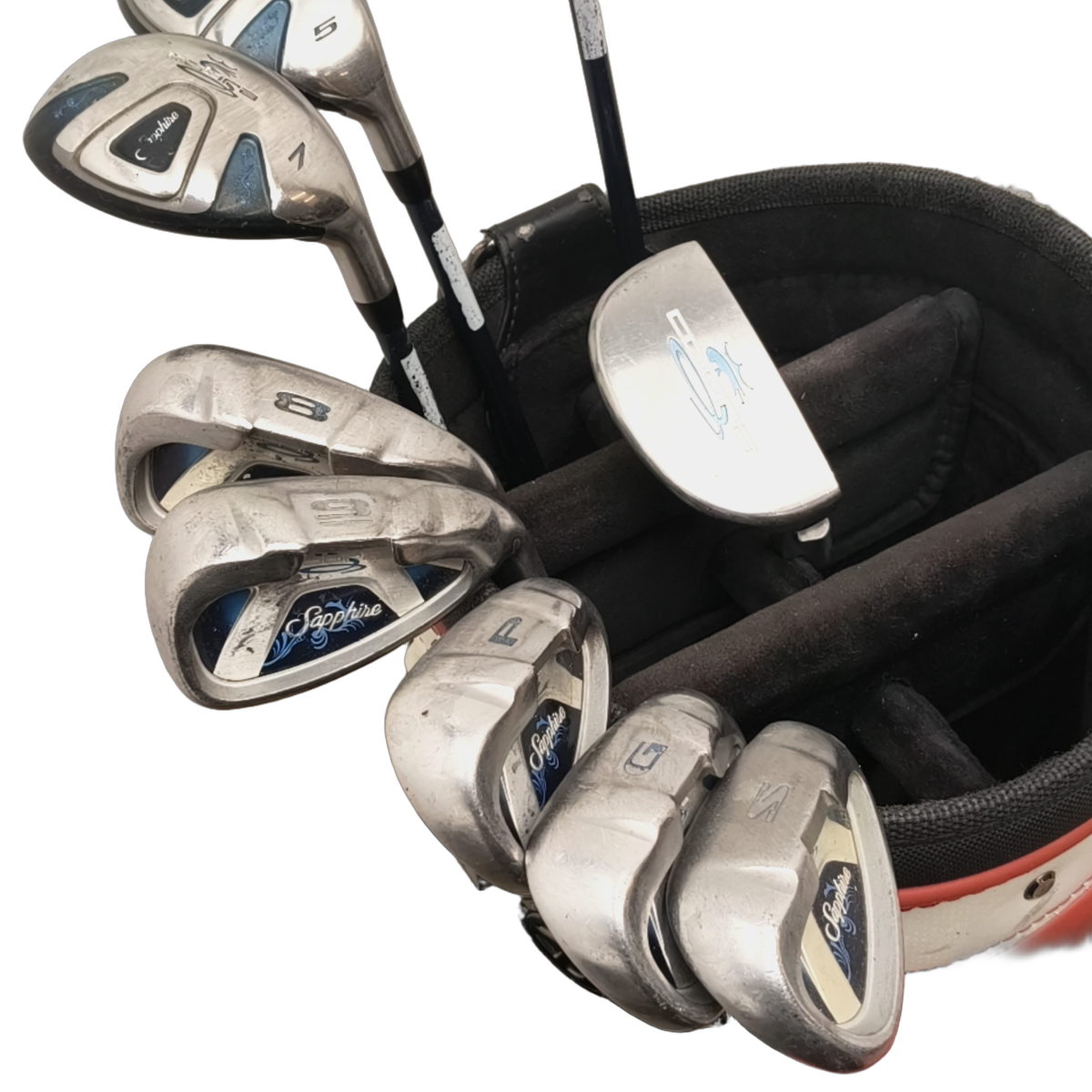 Cobra Sapphice Komplet Sæt Uden Bag / 8-PW+GW+SW / Flex Ladies / Grafit [model:birefnet-general] [bg:handrolled]